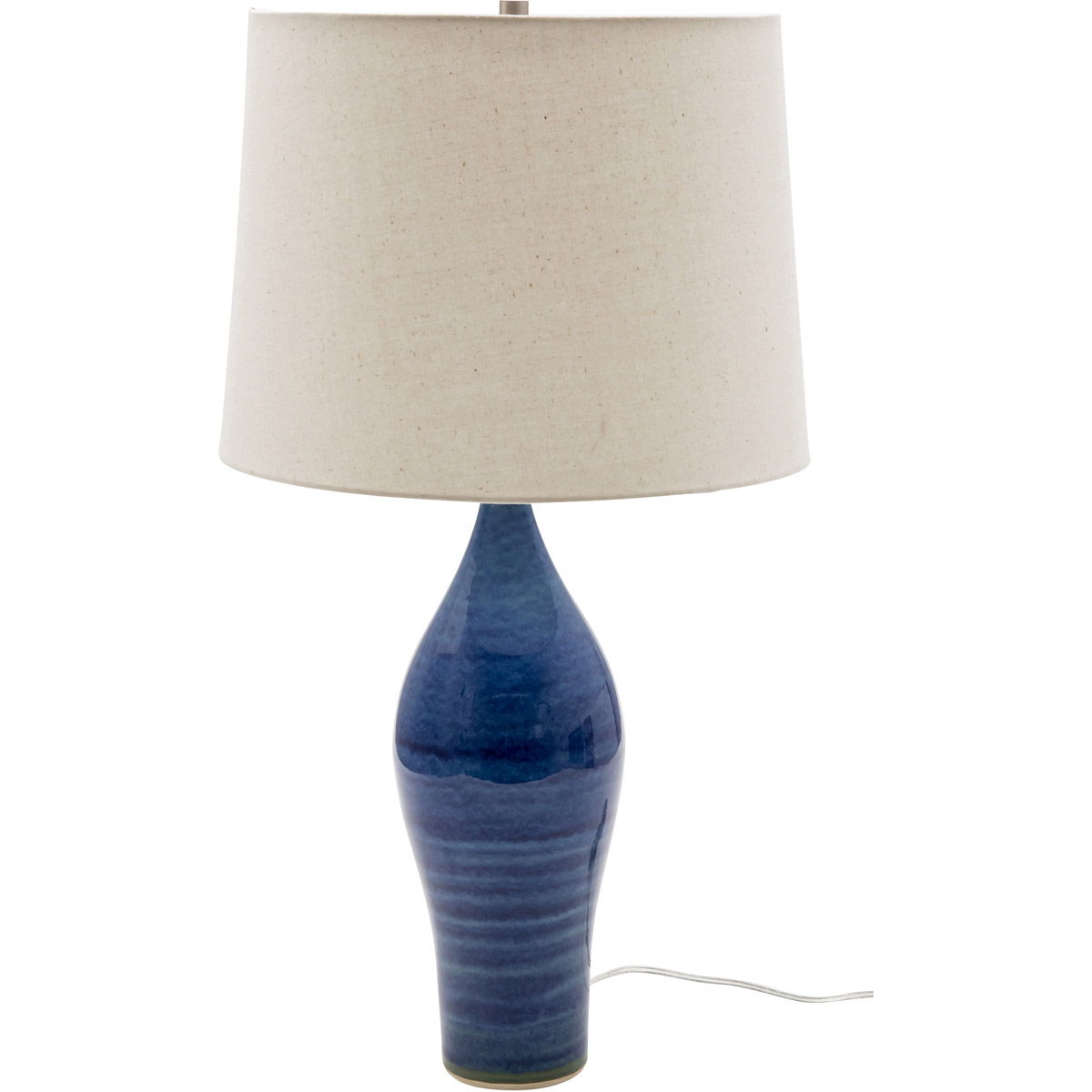 Scatchard 27 inch 150 watt Blue Gloss Table Lamp Portable Light