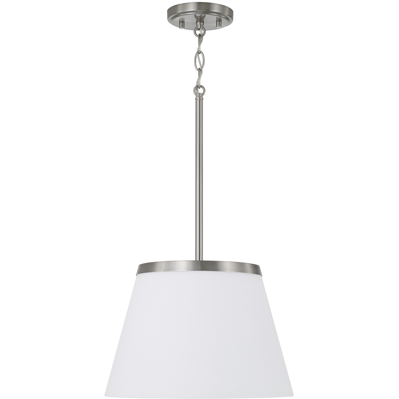 Drake 1 Light 13.25 inch Brushed Nickel Pendant Ceiling Light