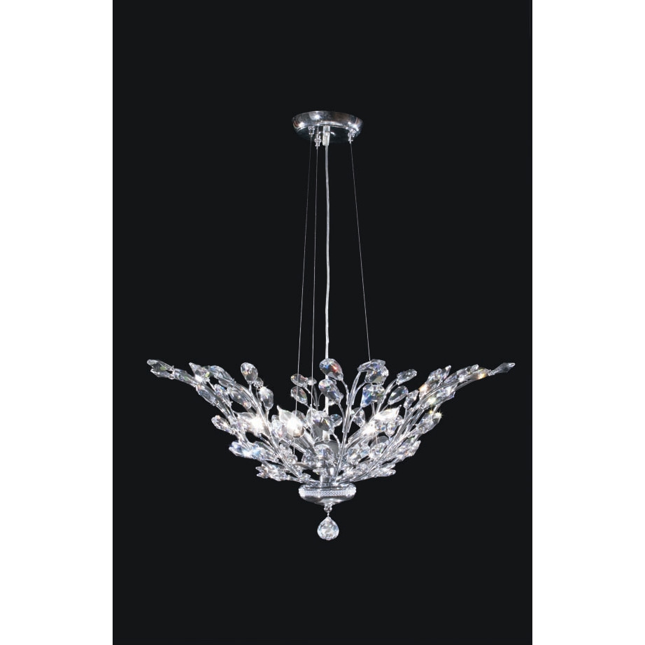 Florale 5 Light 27 inch Silver Pendant Ceiling Light