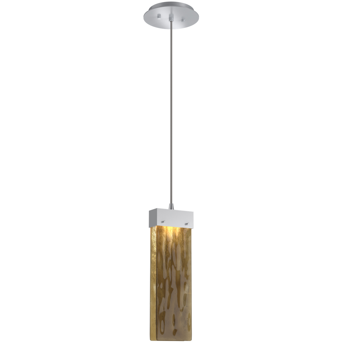 Parallel LED 2.3 inch Classic Silver Pendant Ceiling Light in Bronze Granite, 2700K LED