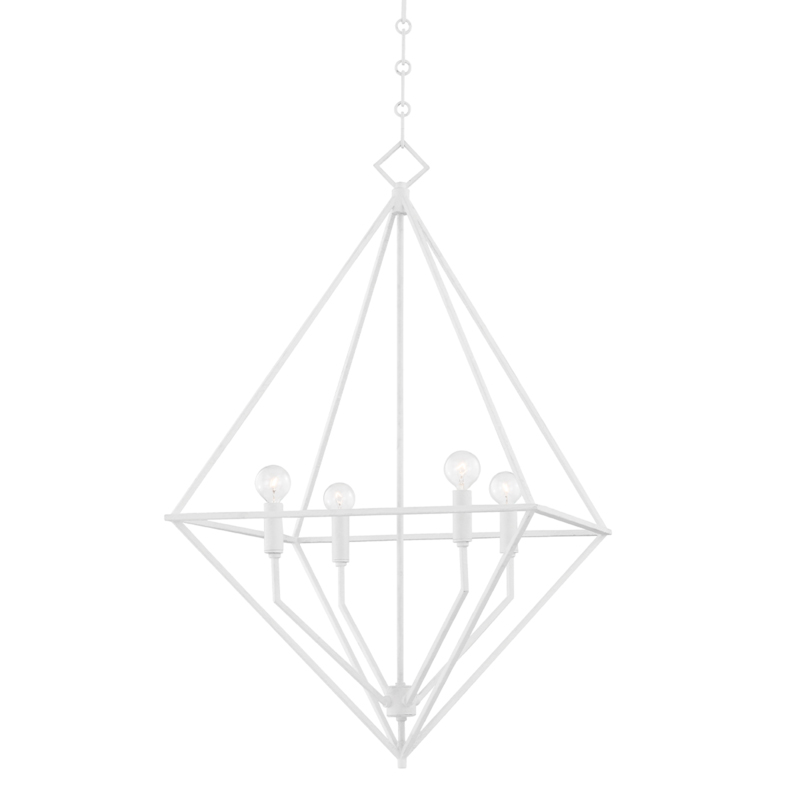 Haines 4 Light 24 inch White Plaster Pendant Ceiling Light