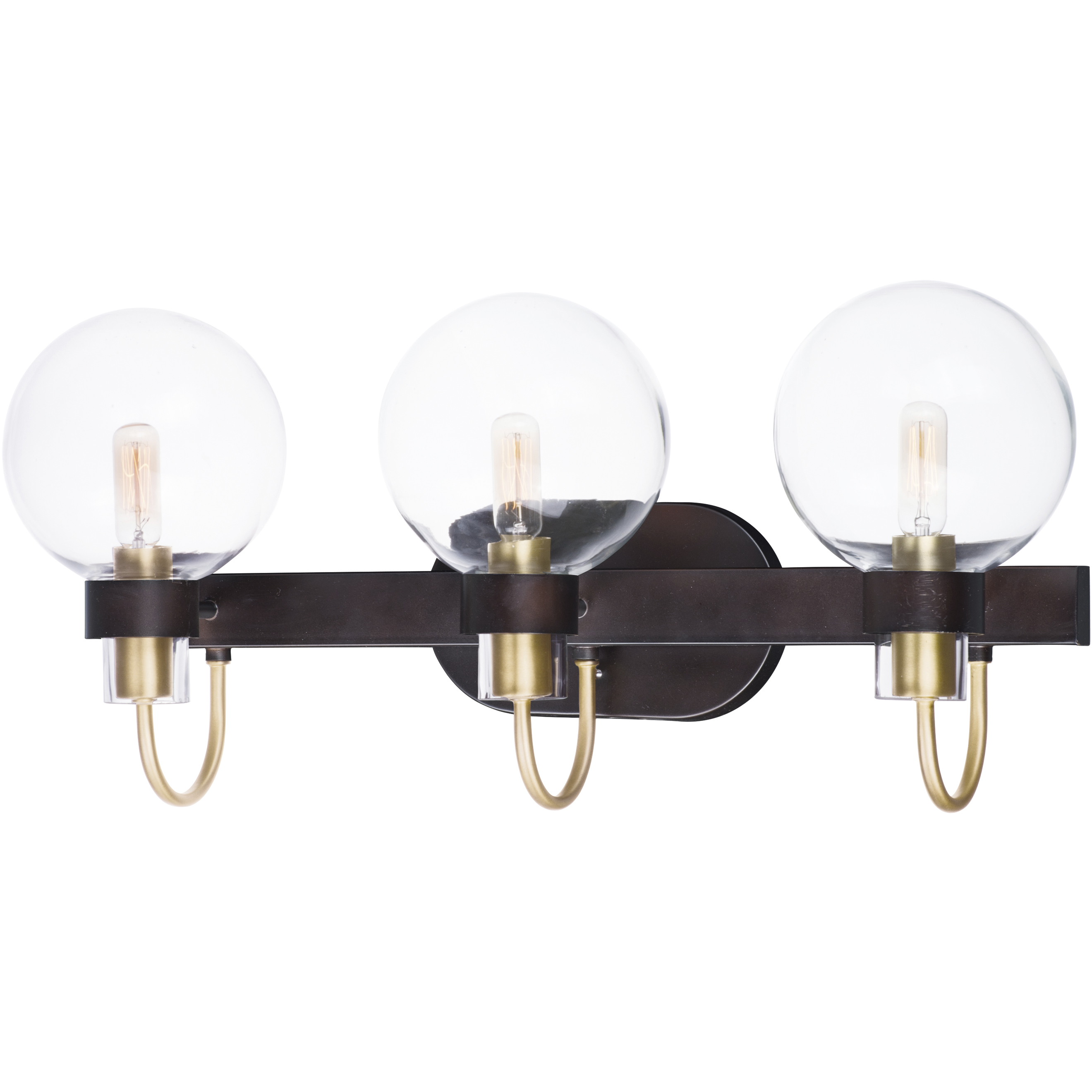 Bauhaus LED 23 inch Bronze and Satin Brass Bath Vanity Wall Light