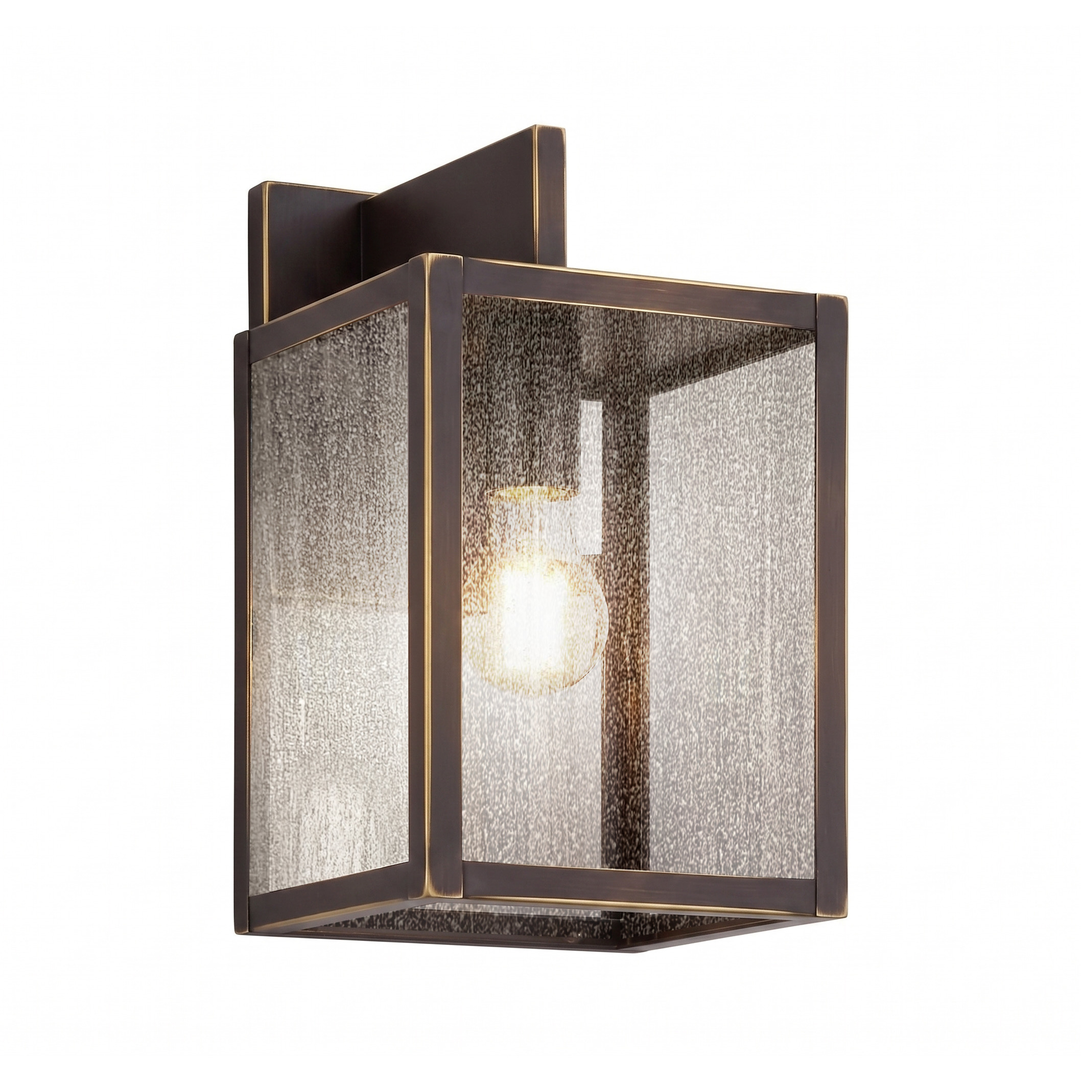 Westbrook 1 Light 13.25 inch Bronze Outdoor Sconce in Seedy Glass, Brass Traditions by Innovations Lighting