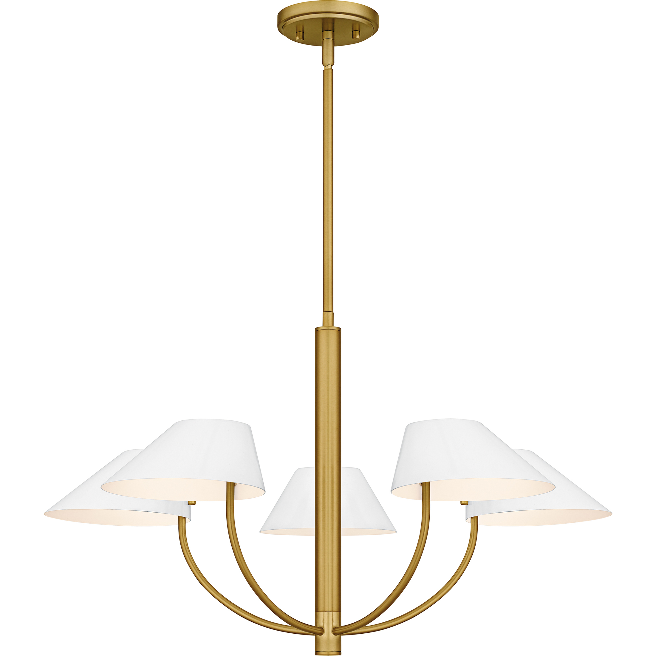 Penley 5 Light 28 inch Brushed Gold Chandelier Ceiling Light