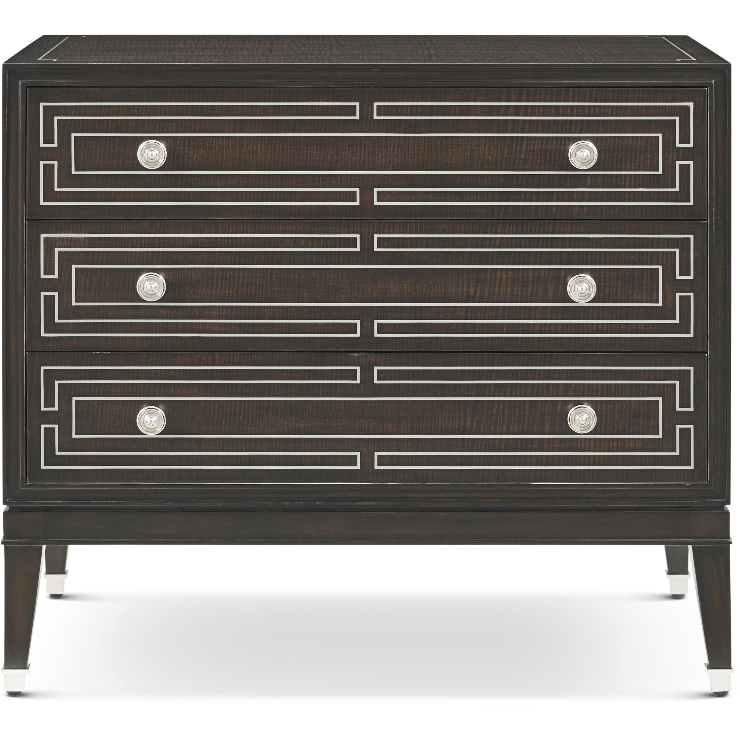 Spencer London 32.25 X 28 inch Fulham Nightstand, Wooden, 3-Drawer