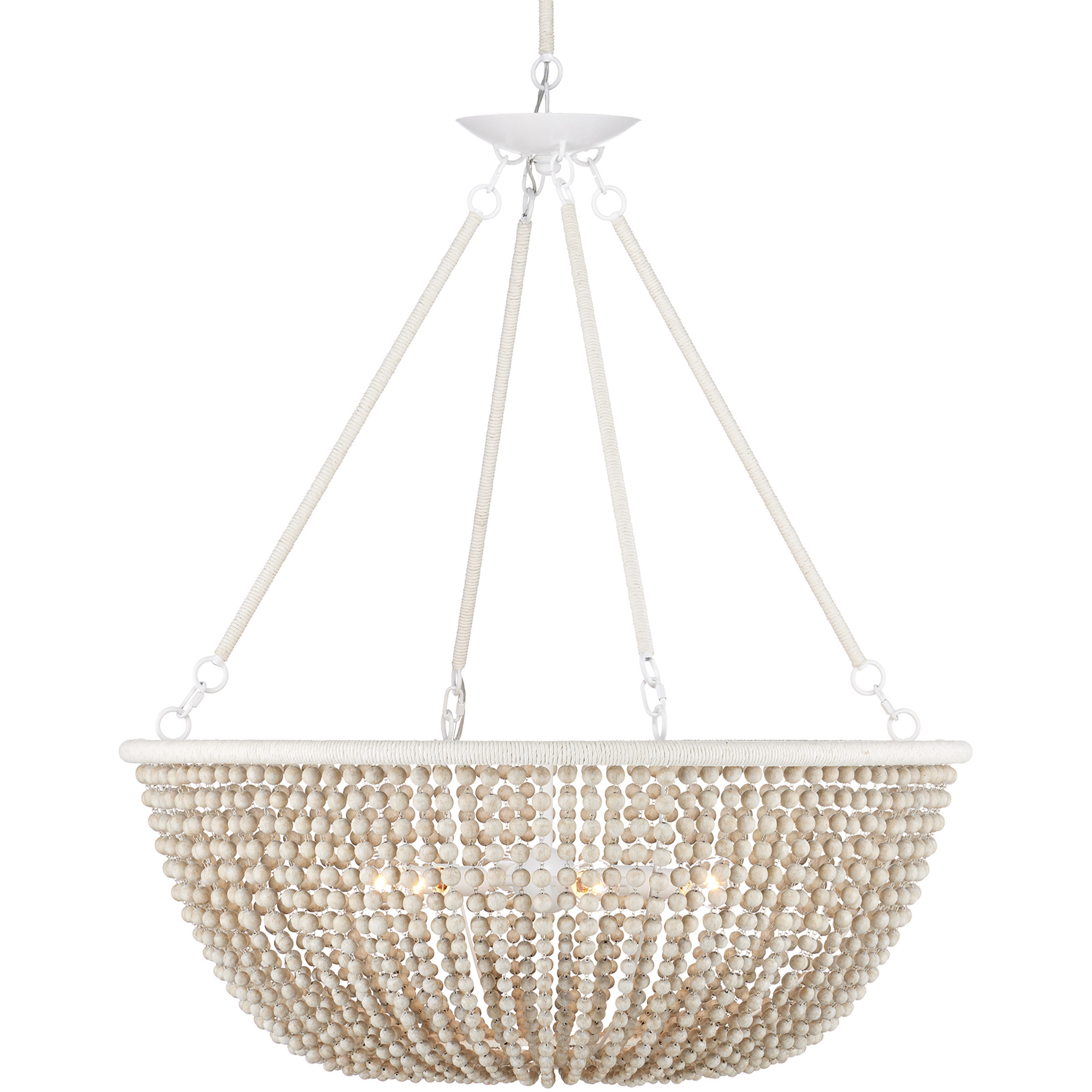 Wychwood 6 Light 32 inch Sugar White Chandelier Ceiling Light
