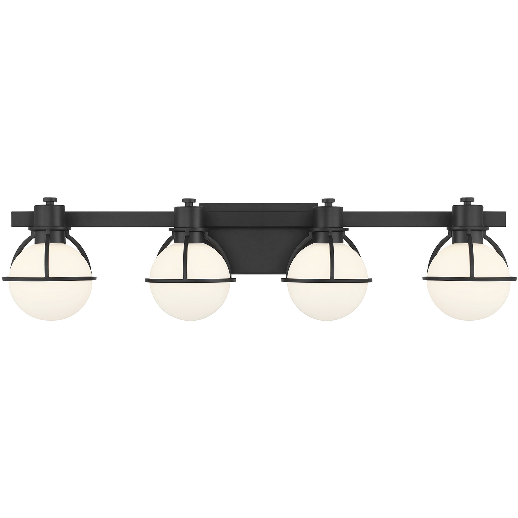 Pierce 4 Light 32 inch Matte Black Bathroom Vanity Light Wall Light