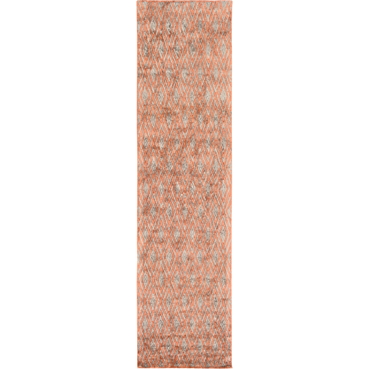 Quartz 72 X 48 inch Burnt Orange/Dark Brown Rugs, Viscose