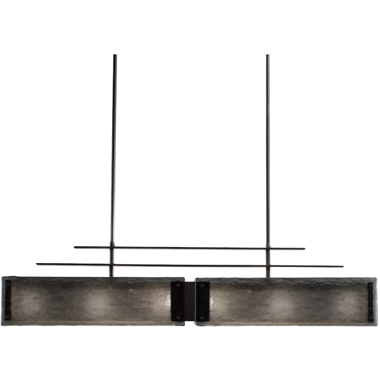 Urban Loft 6 Light 44.4 inch Beige Silver Linear Pendant Ceiling Light in Metallic Beige Silver, E26 Incandescent, Ivory Wisp, Parallel