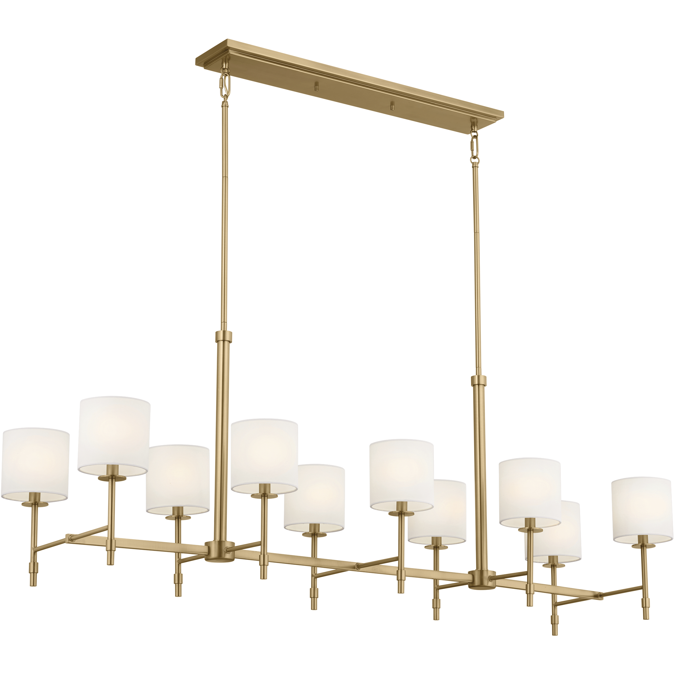 Kichler 52503BNB Ali 10 Light 17 inch Brushed Natural Brass Chandelier Ceiling Light