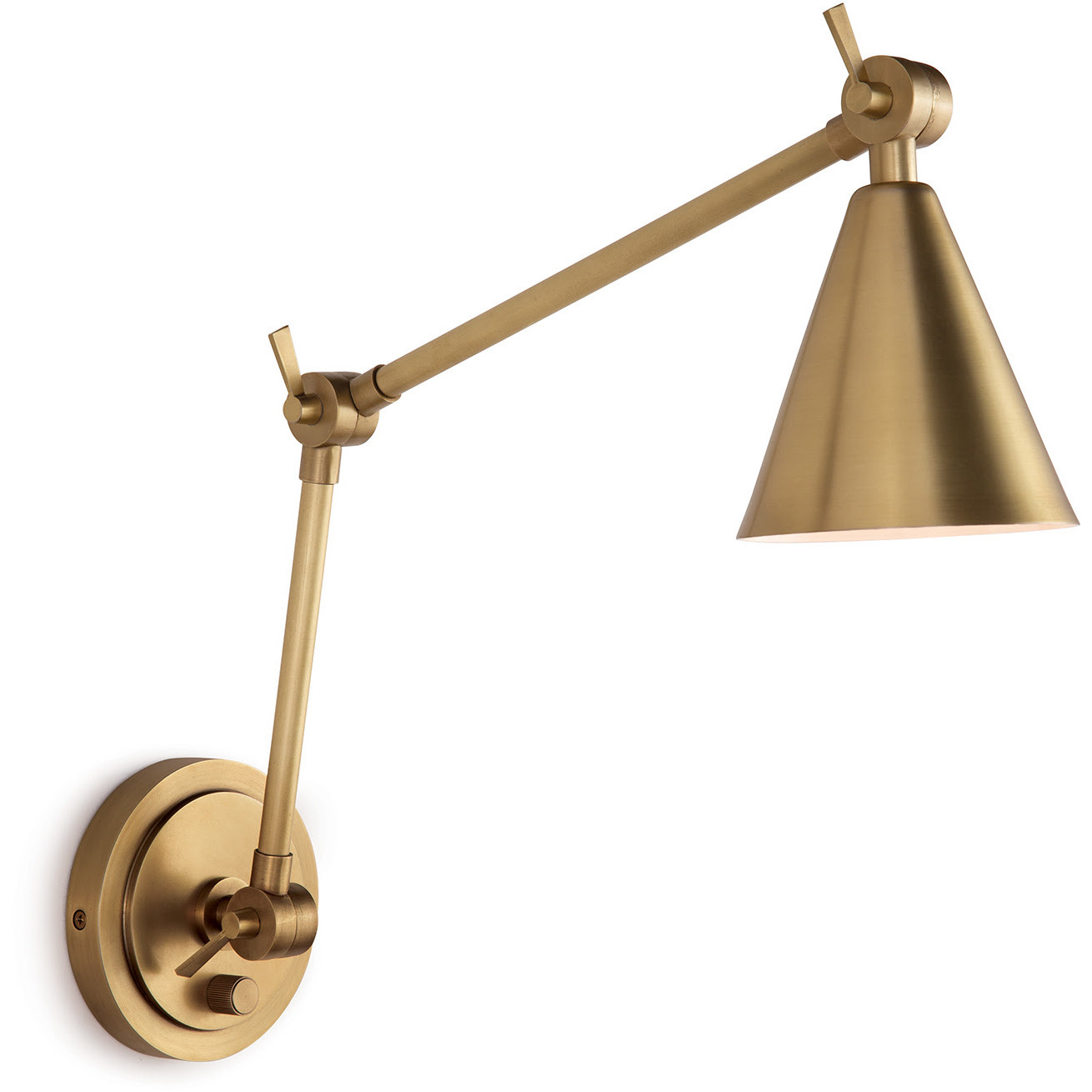 Sal LED 5 inch Natural Brass Wall Sconce Wall Light, Task