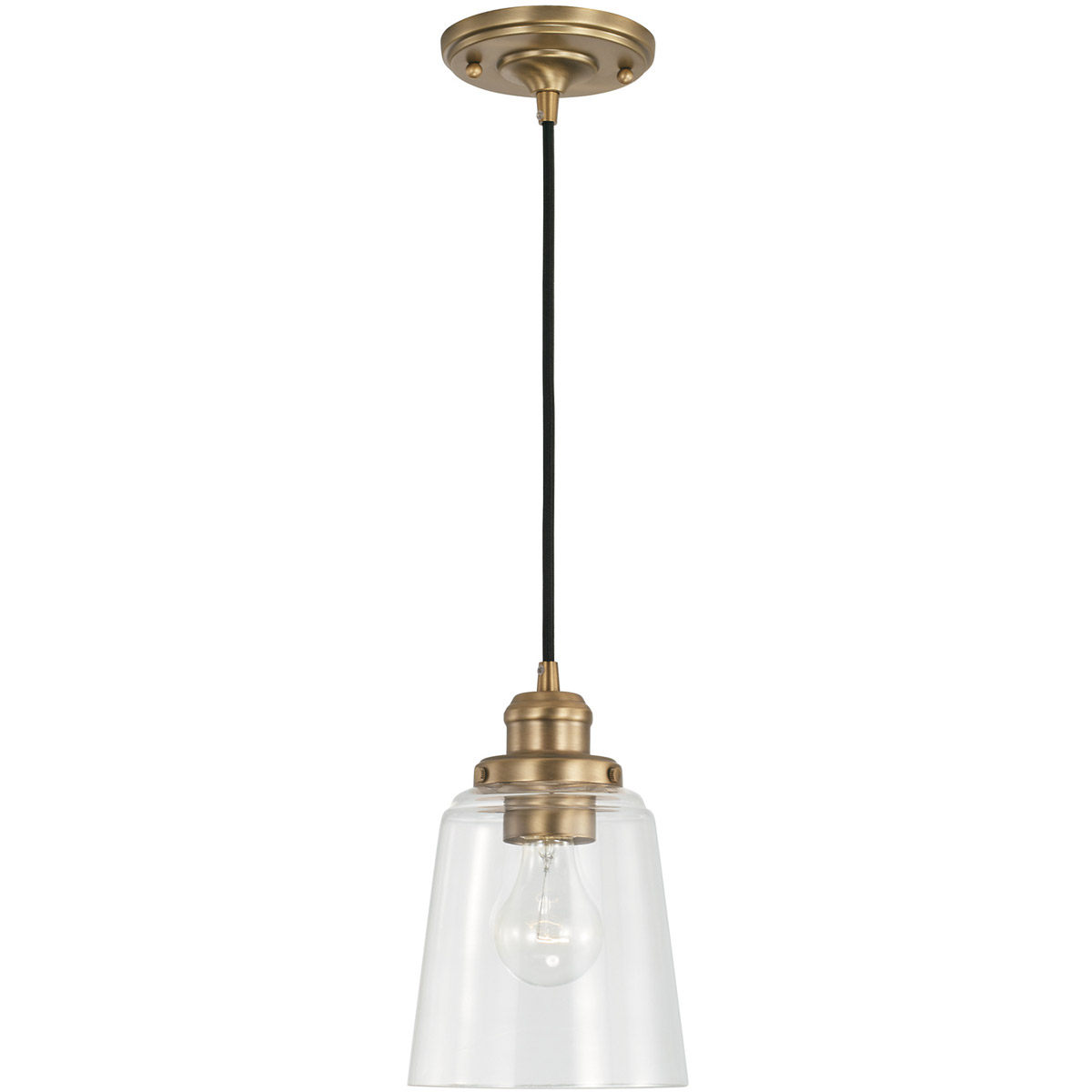 Capital Lighting Fallon 1 Light 6 inch Aged Brass Pendant Ceiling Light 3718AD-135 - Open Box