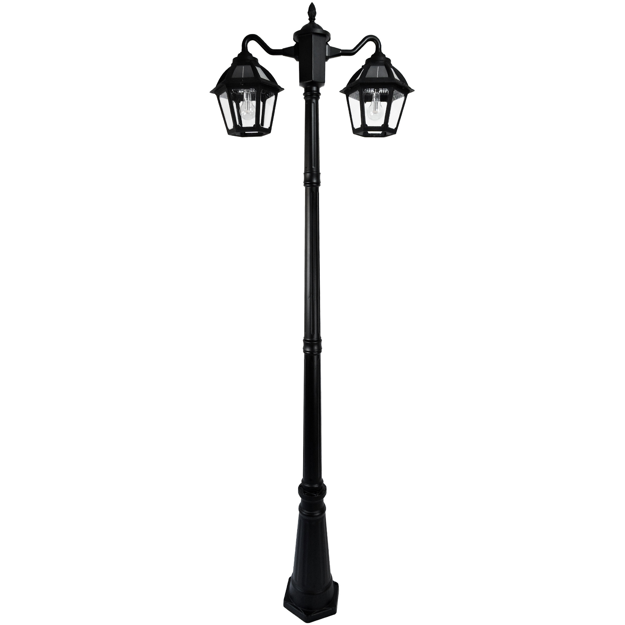 Polaris 2 Light 91.88 inch Black Post Light, Solar