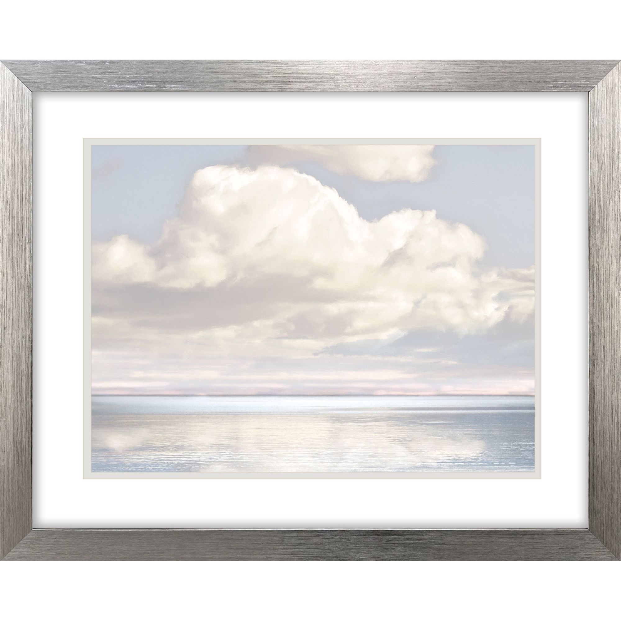 Cloudscape Dream / Cloudscape Illusion Blue and Gray and Beige Framed Art, Propac