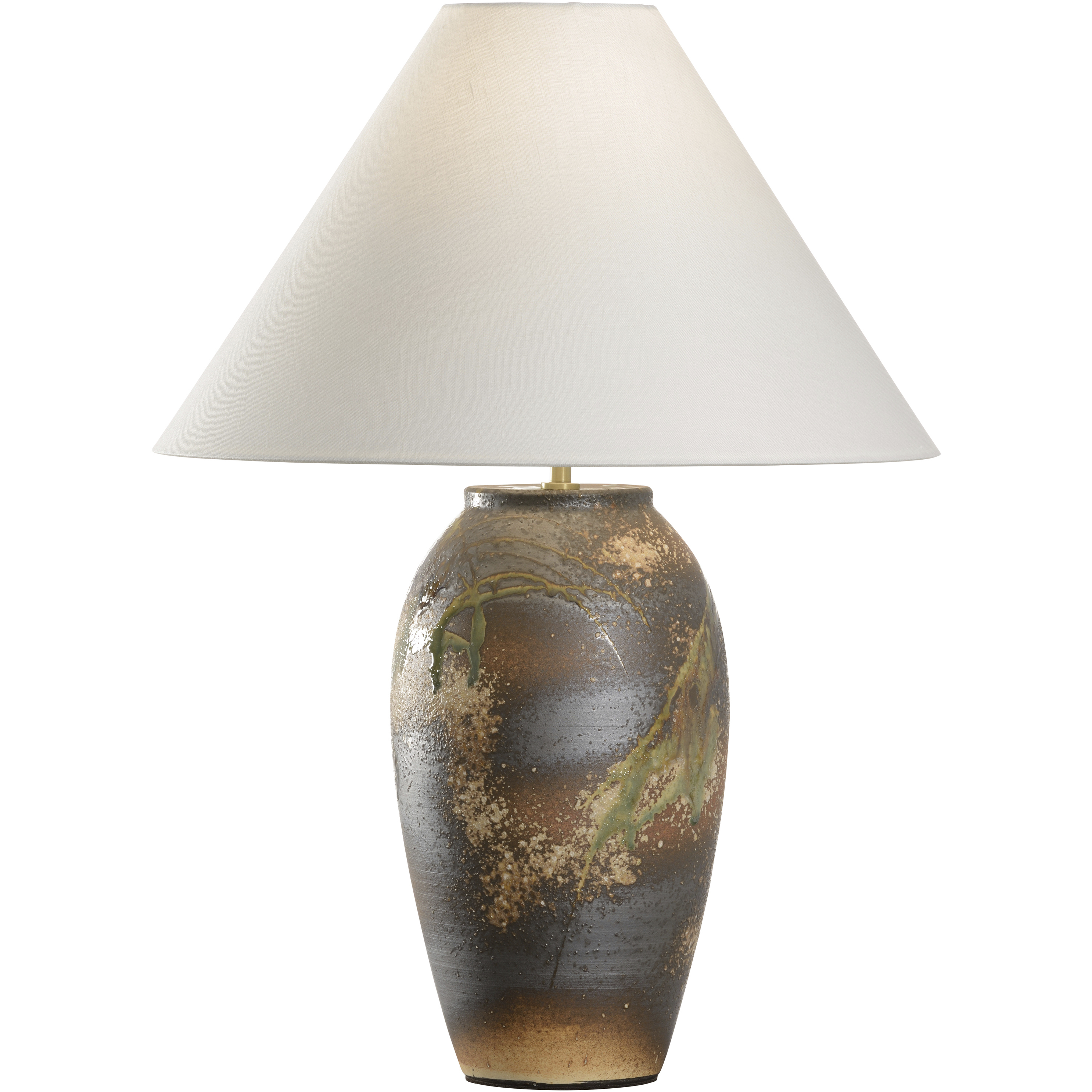 Chaiaki 21 inch 100.00 watt Brown and Green Table Lamp Portable Light