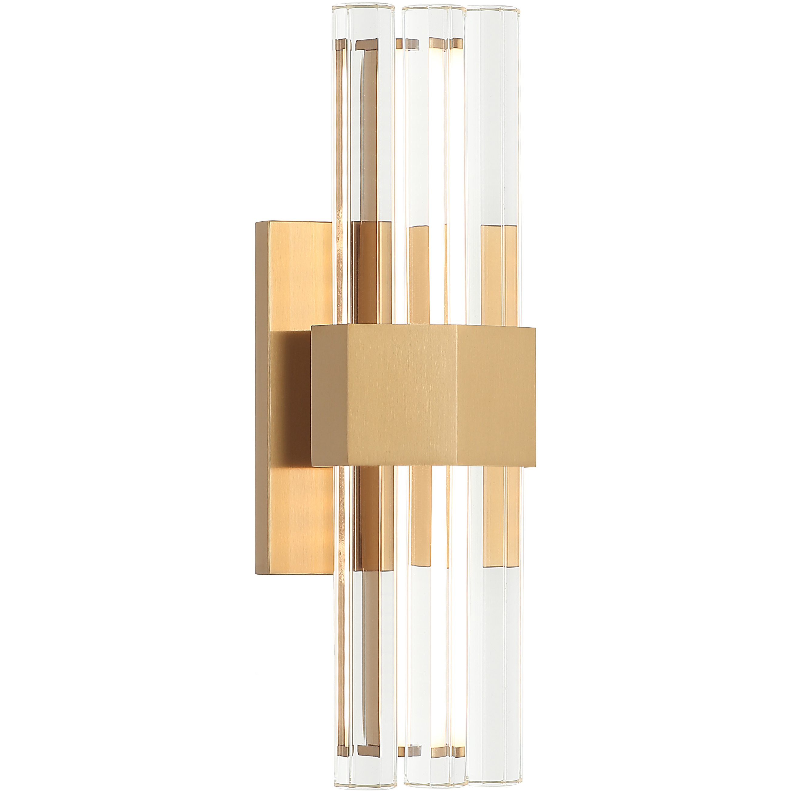 Krustallos LED 4.5 inch Aged Gold Brass Wall Sconce Wall Light