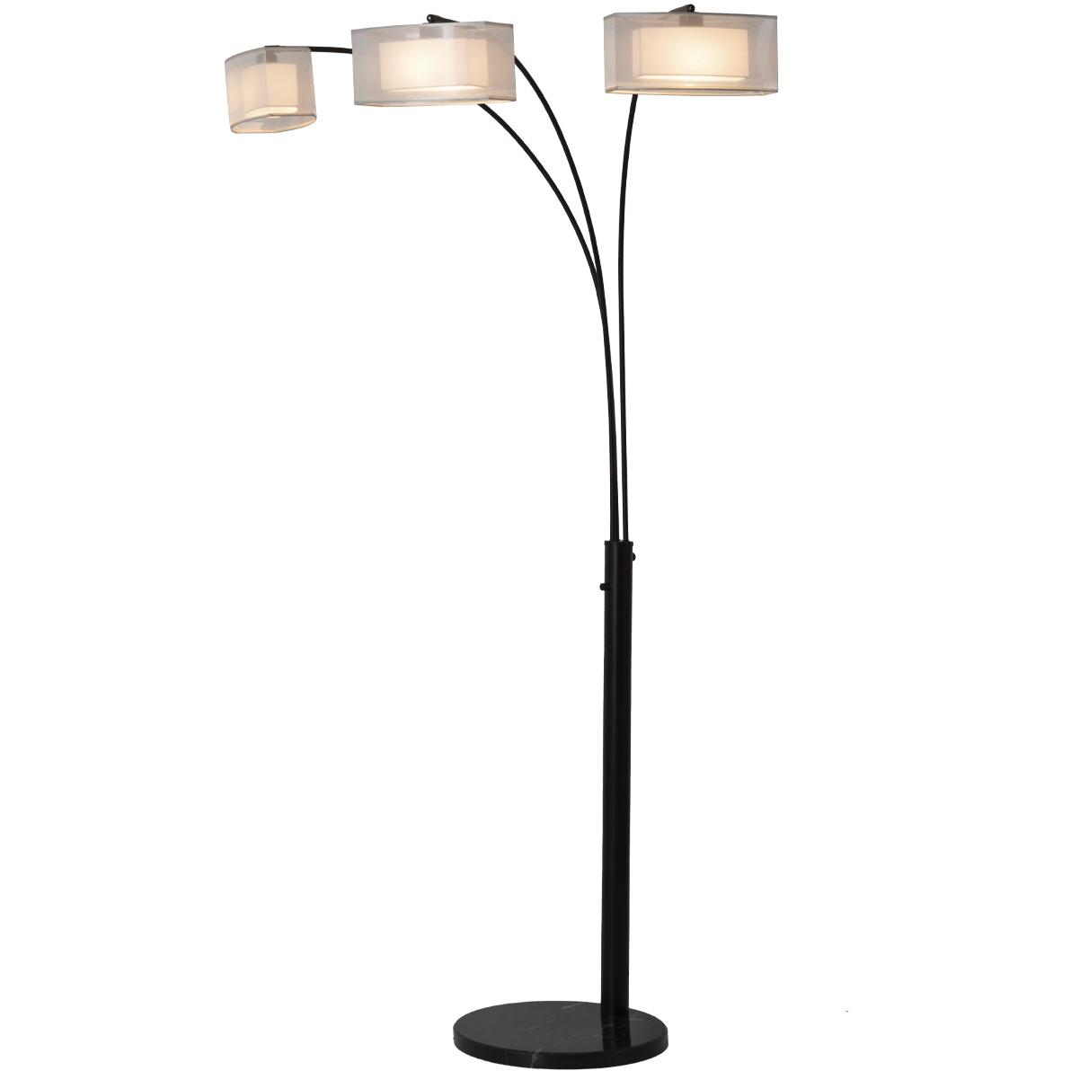 Nova of California 234349BN Amarillo 84 inch 22 watt Matte Black Arc Floor Lamp Portable Light