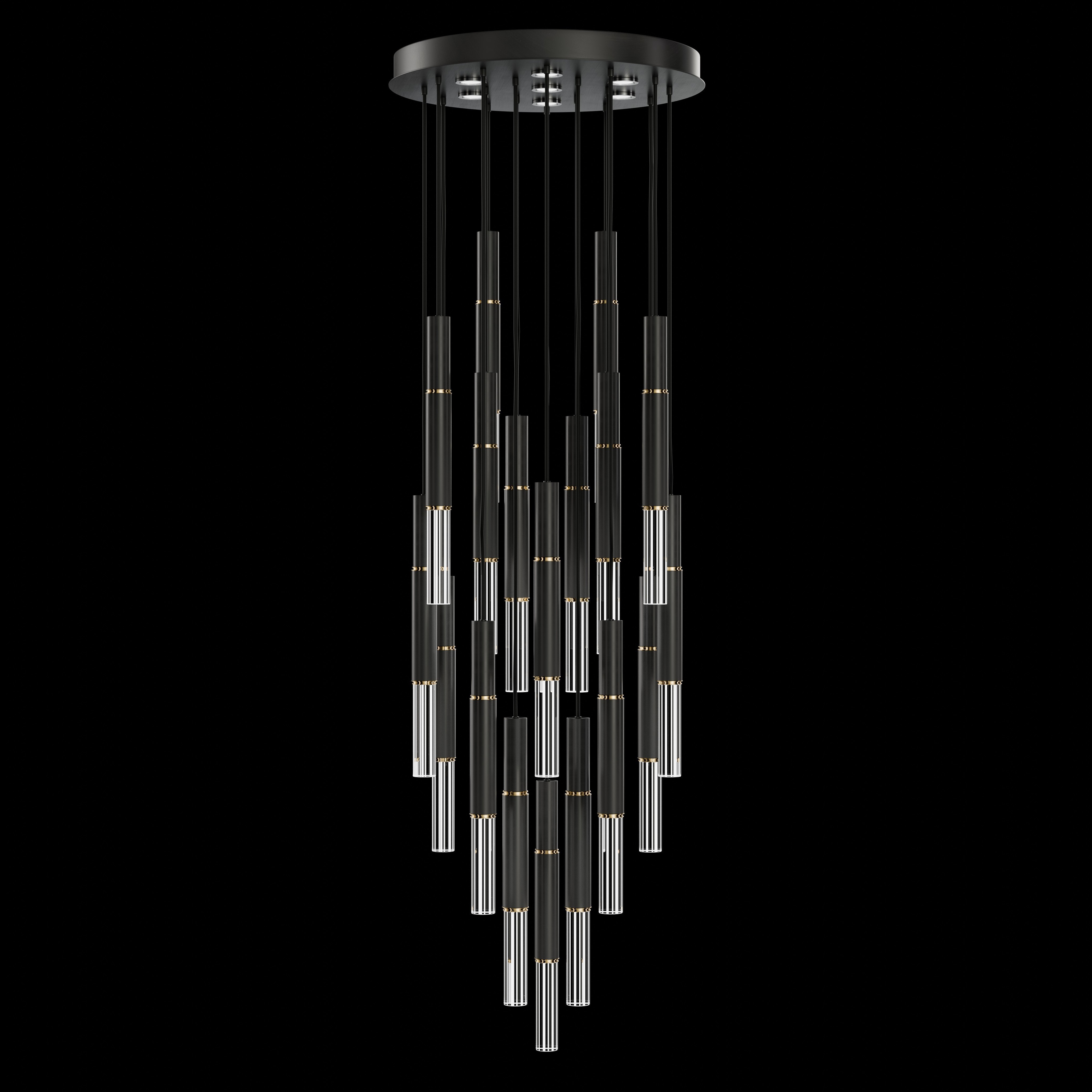 Antonia 25 Light 31 inch Black Pendant Ceiling Light