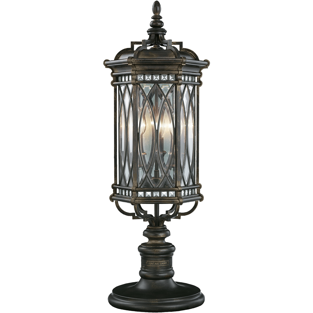 Warwickshire 3 Light 32 inch Black Outdoor Adjustable Pier/Post Mount