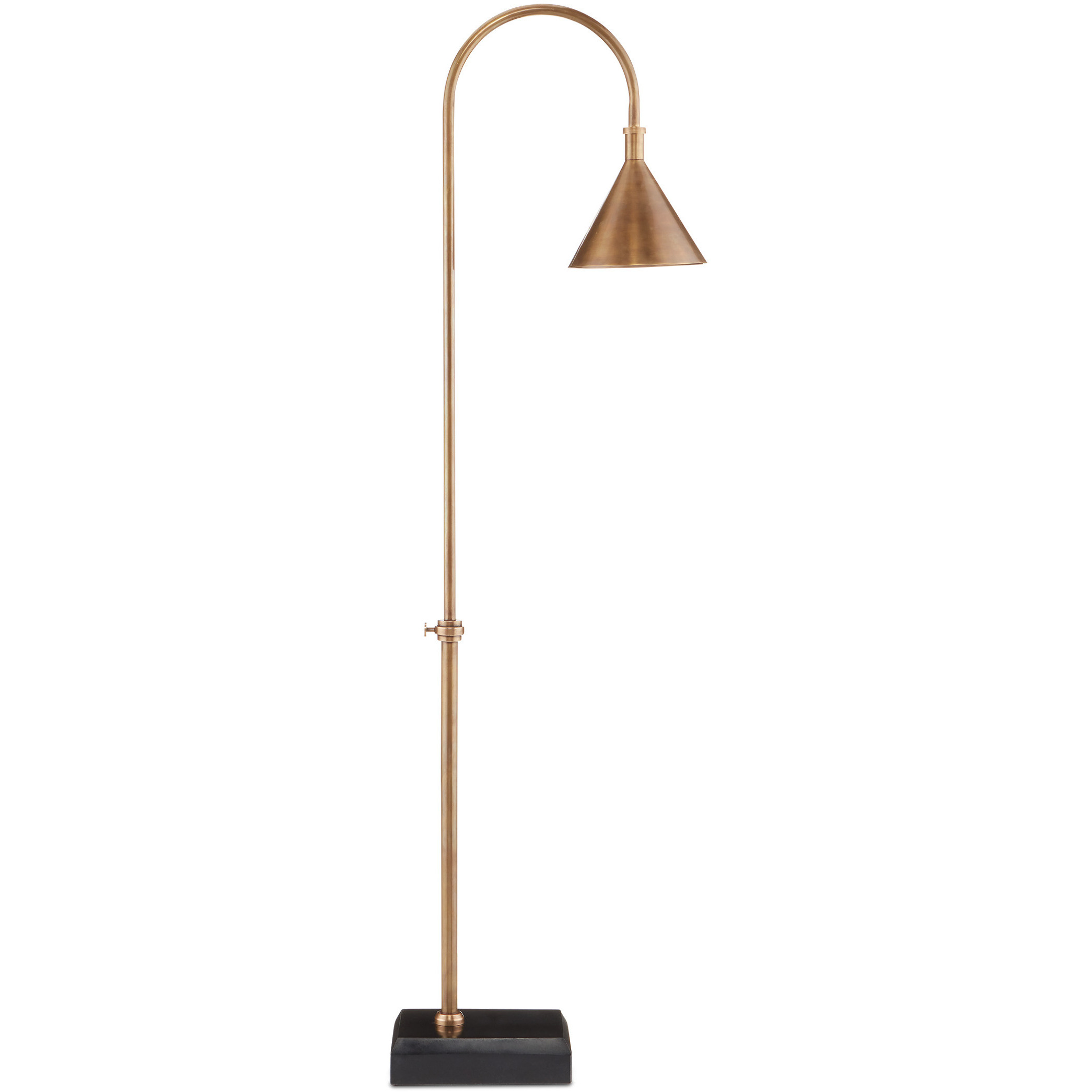 Vision 56 inch 60 watt Vintage Brass and Black Floor Lamp Portable Light