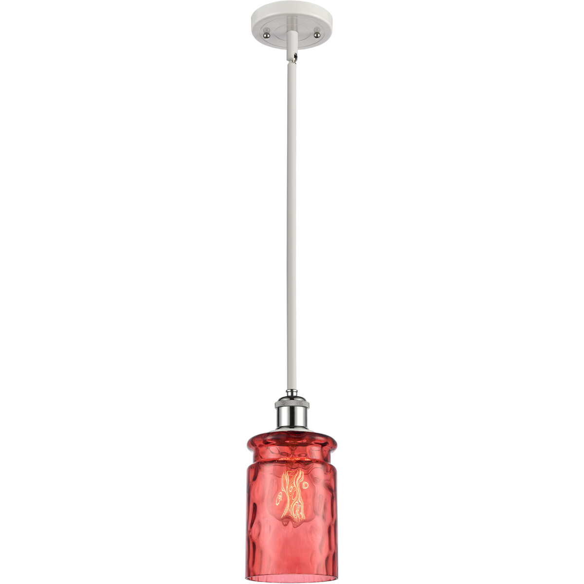 Ballston Candor LED 4.75 inch White and Polished Chrome Pendant Ceiling Light, Ballston