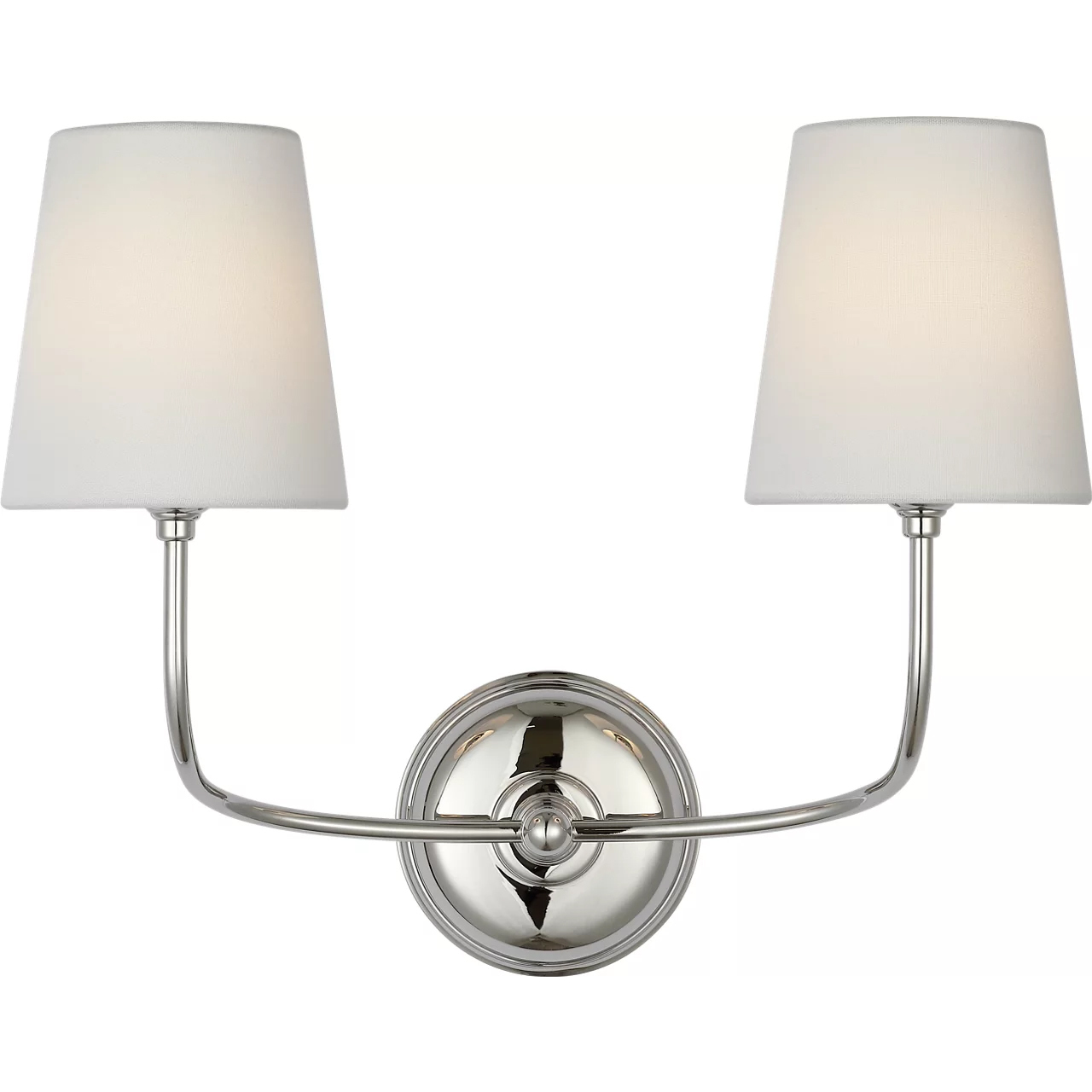 Thomas O'Brien Vendome LED 18.75 inch Polished Nickel Cordless Double Sconce Wall Light