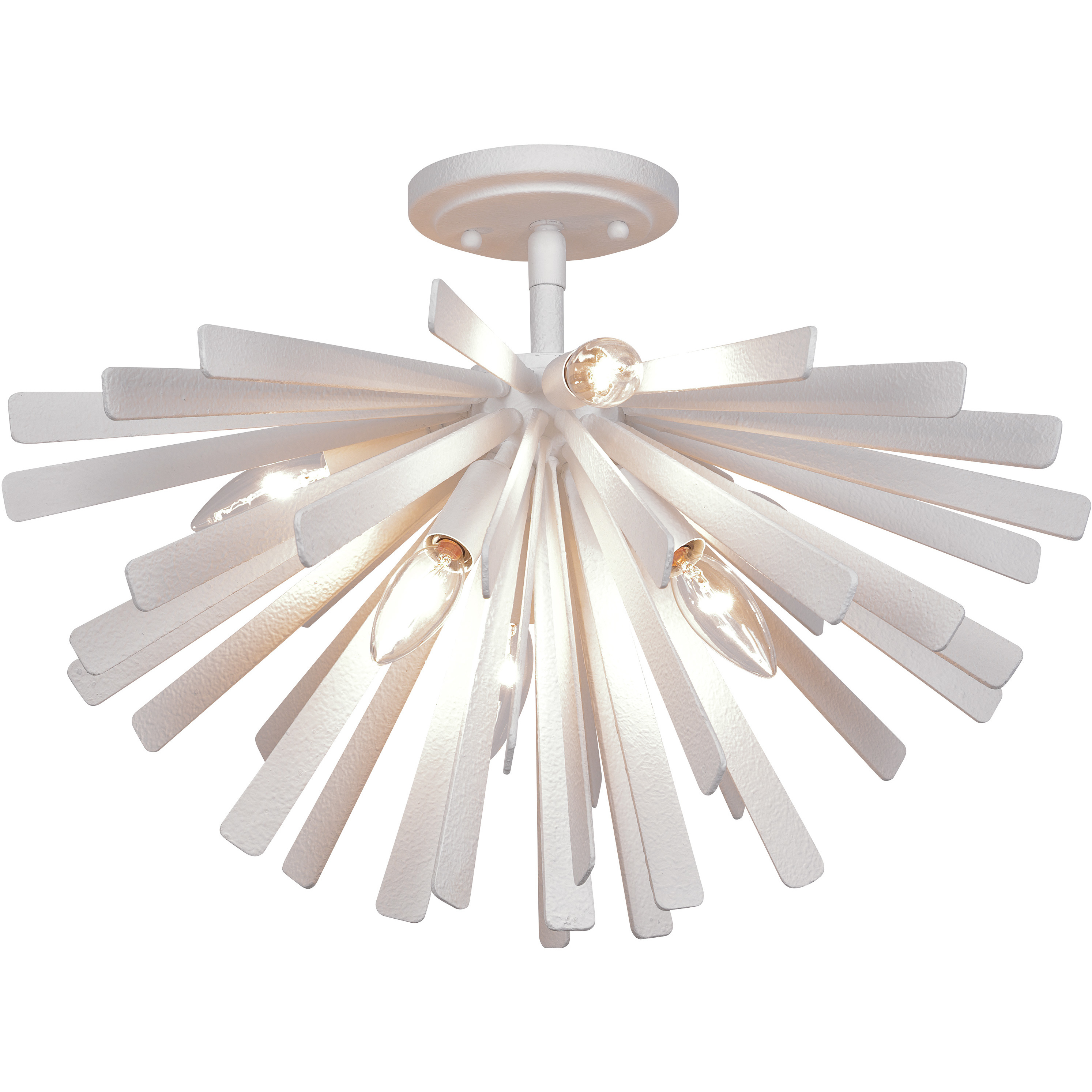 Confluence 6 Light 20 inch Piastra White Flush Mount Ceiling Light