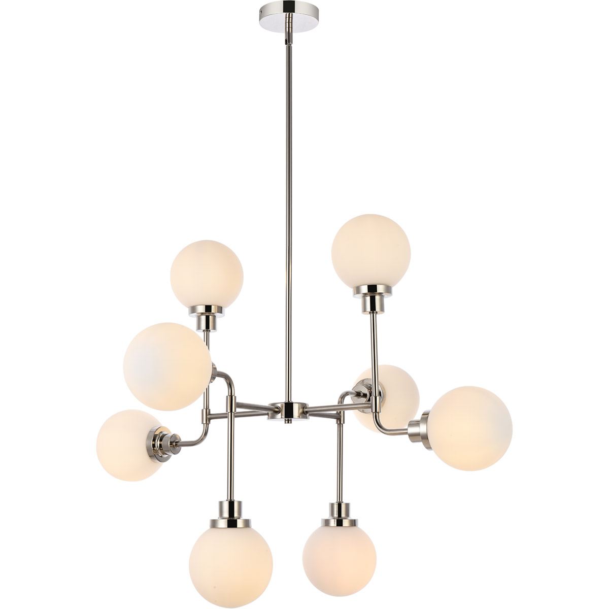 Hanson 8 Light 36 inch Polish Nickel Pendant Ceiling Light in Polished Nickel