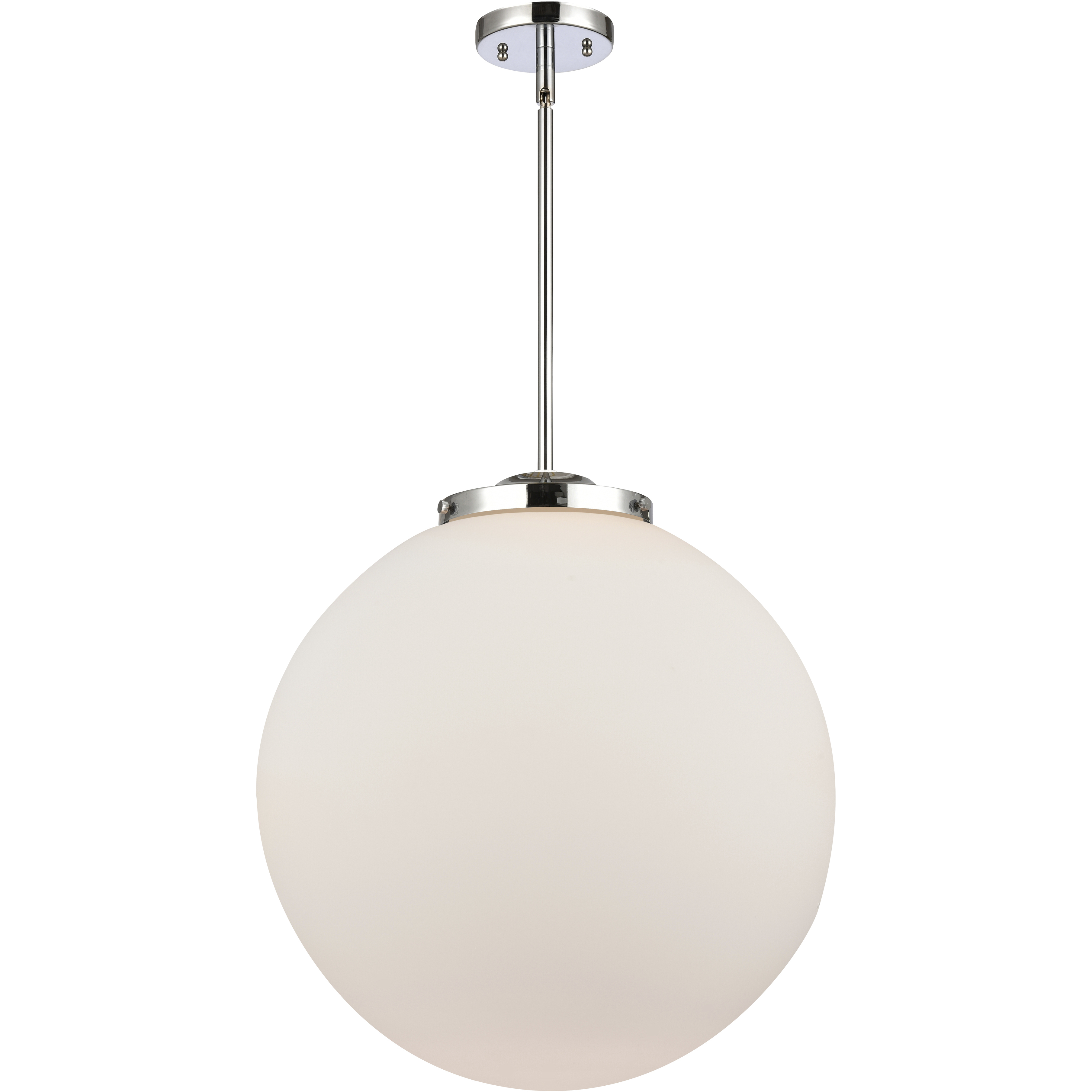 Franklin Restoration Beacon 1 Light 18 inch Polished Chrome Pendant Ceiling Light in Incandescent, Matte White