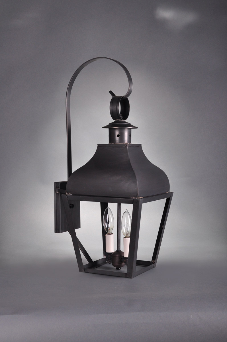 Stanfield 1 Light 22 inch Verdi Gris Outdoor Wall Light in Seedy Marine Glass, One 75W Medium with Chimney