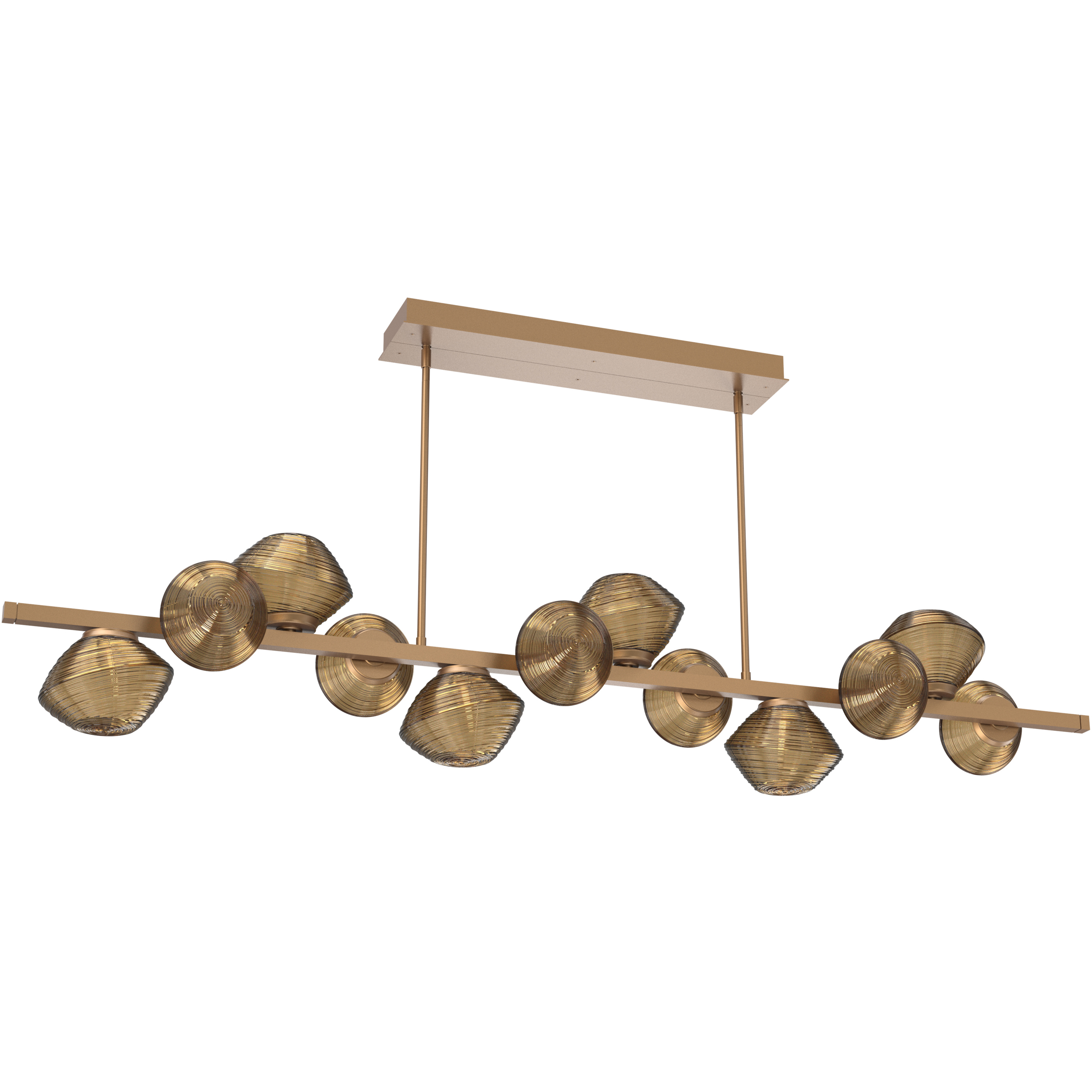 Mesa LED 72 inch Novel Brass Chandelier Ceiling Light in Bronze, 2700K LED, Twisted Branch