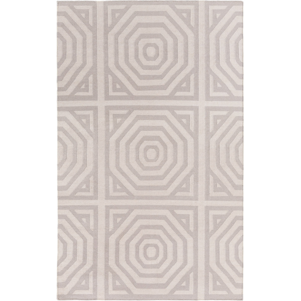 Rivington 72 X 48 inch Neutral and Neutral Area Rug, Wool and Cotton