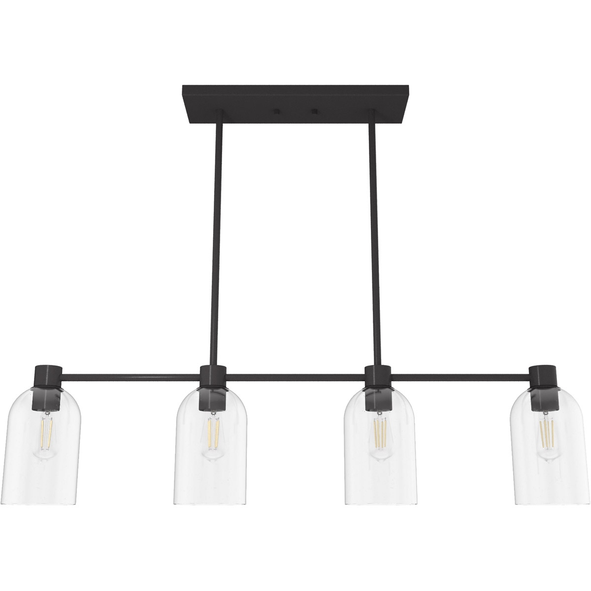 Lochemeade 4 Light 38 inch Noble Bronze Linear Chandelier Ceiling Light