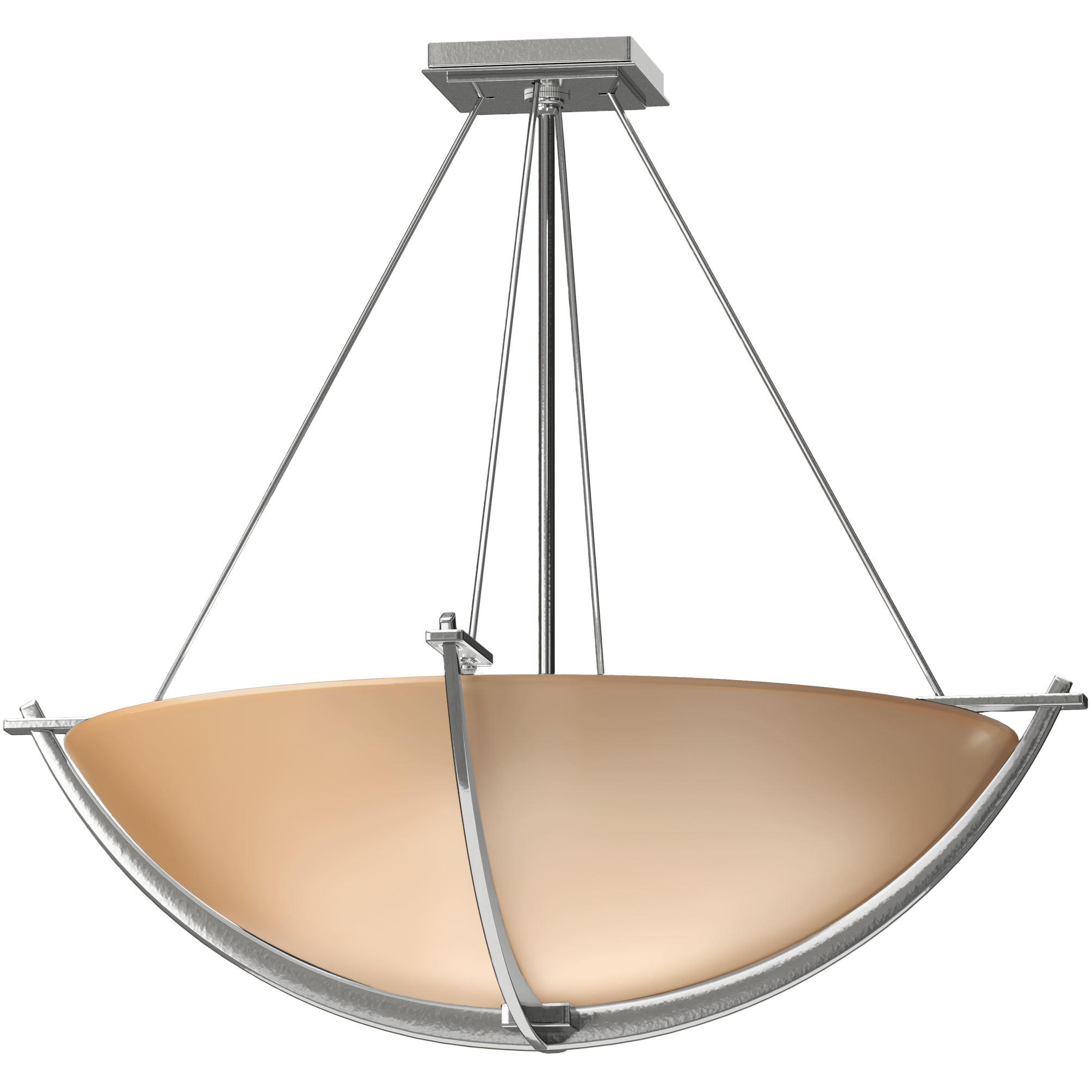 Compass 3 Light 27.4 inch Sterling Semi-Flush Ceiling Light in Sand, Large