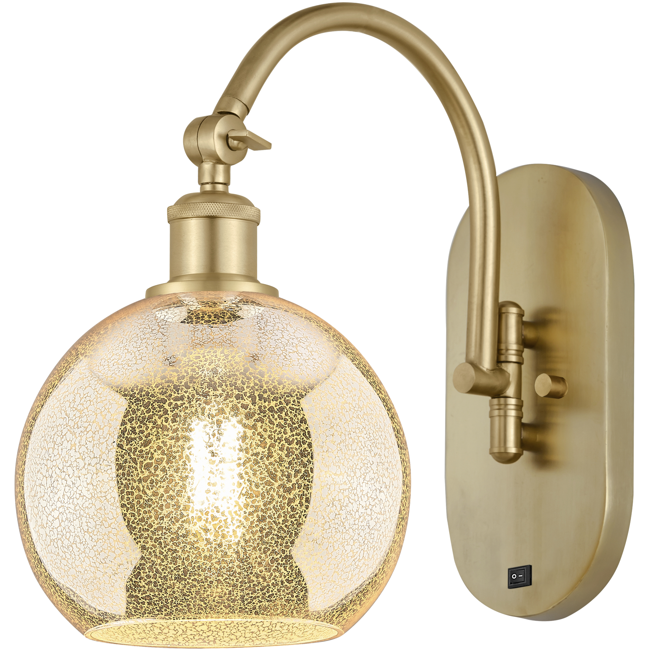 Ballston Athens 1 Light 8 inch Satin Gold Swing Arm Sconce Wall Light
