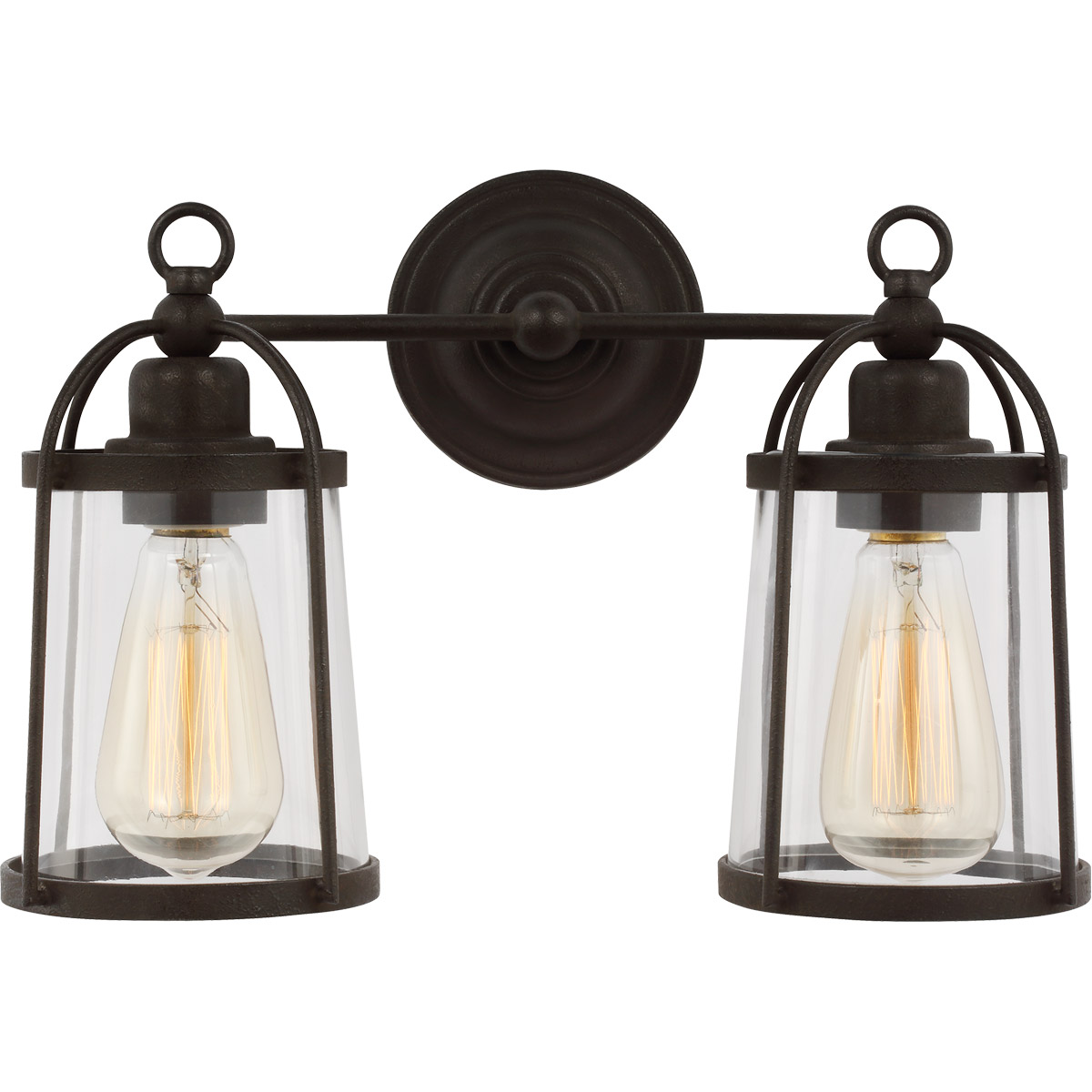 C&M by Chapman & Myers Stonington 2 Light 14.5 inch Smith Steel Vanity Light Wall Light