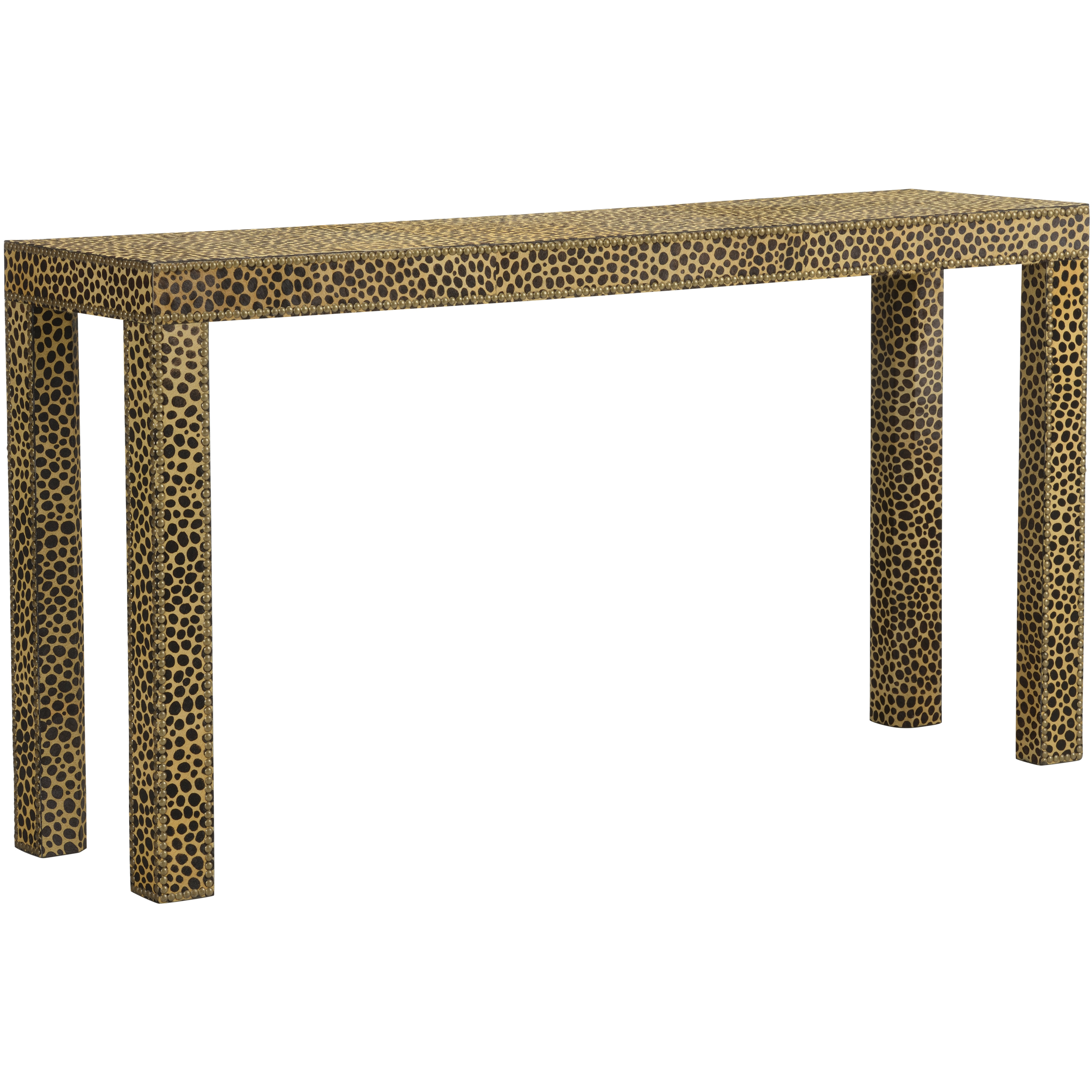 Leopard 60 inch Brown and Black Console Table