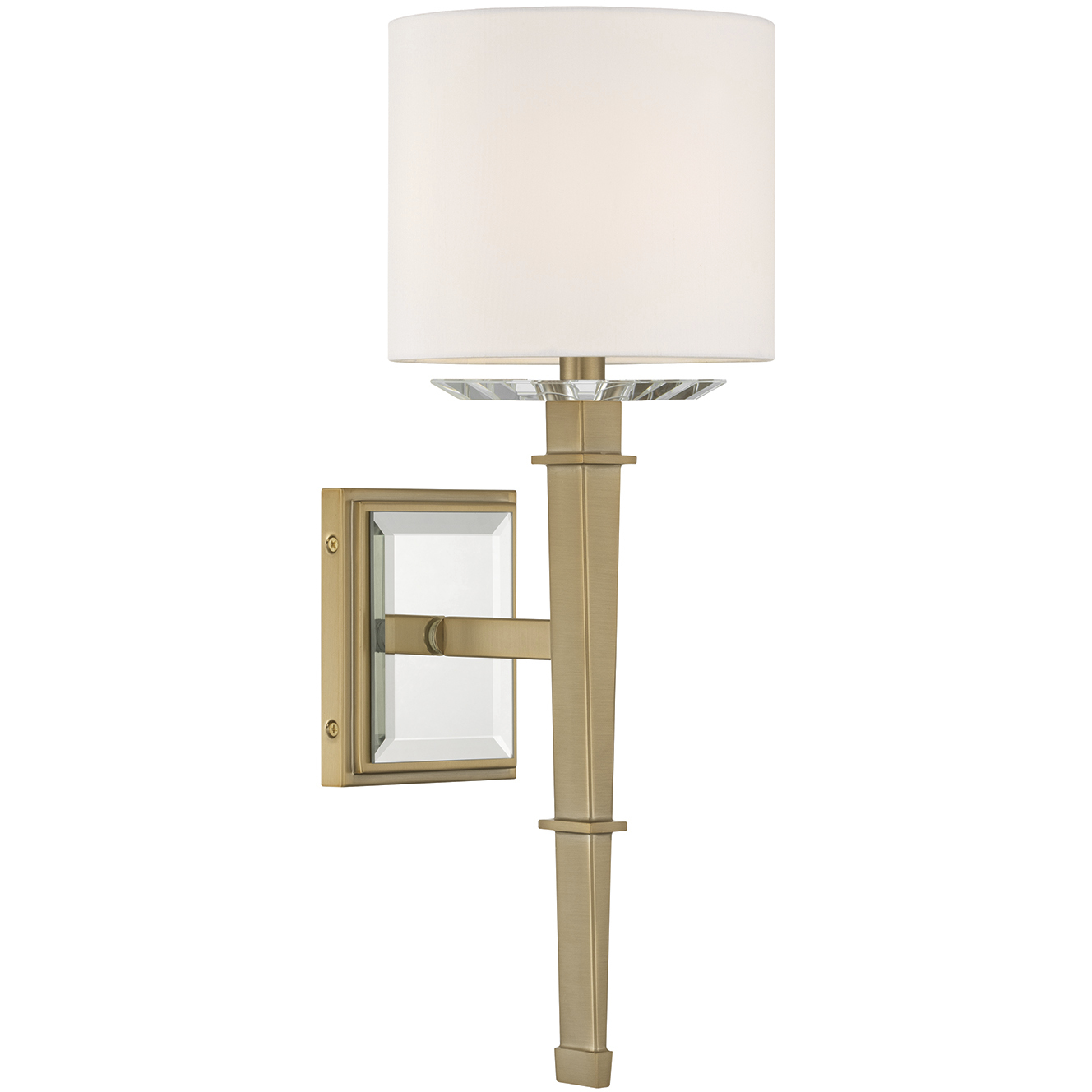 Clifton Bath Sconce Wall Light in Aged Brass