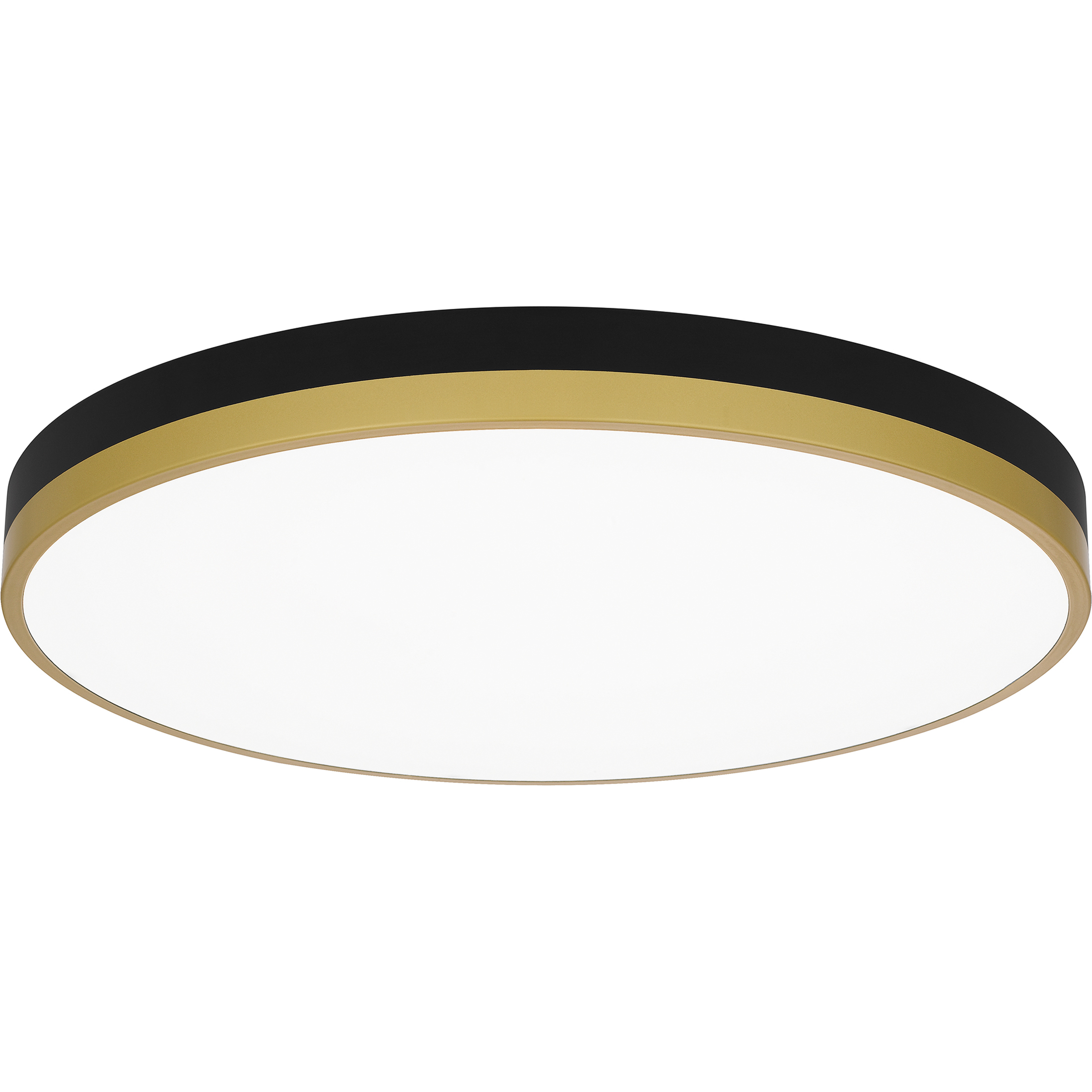 Weldin LED 20 inch Matte Black Gold Flush Mount Ceiling Light