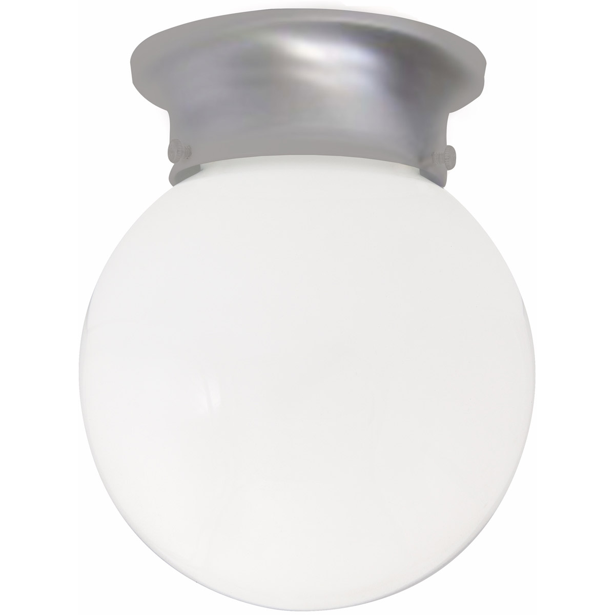 Globe 1 Light 6 inch Matte Nickel Flush Mount Ceiling Light