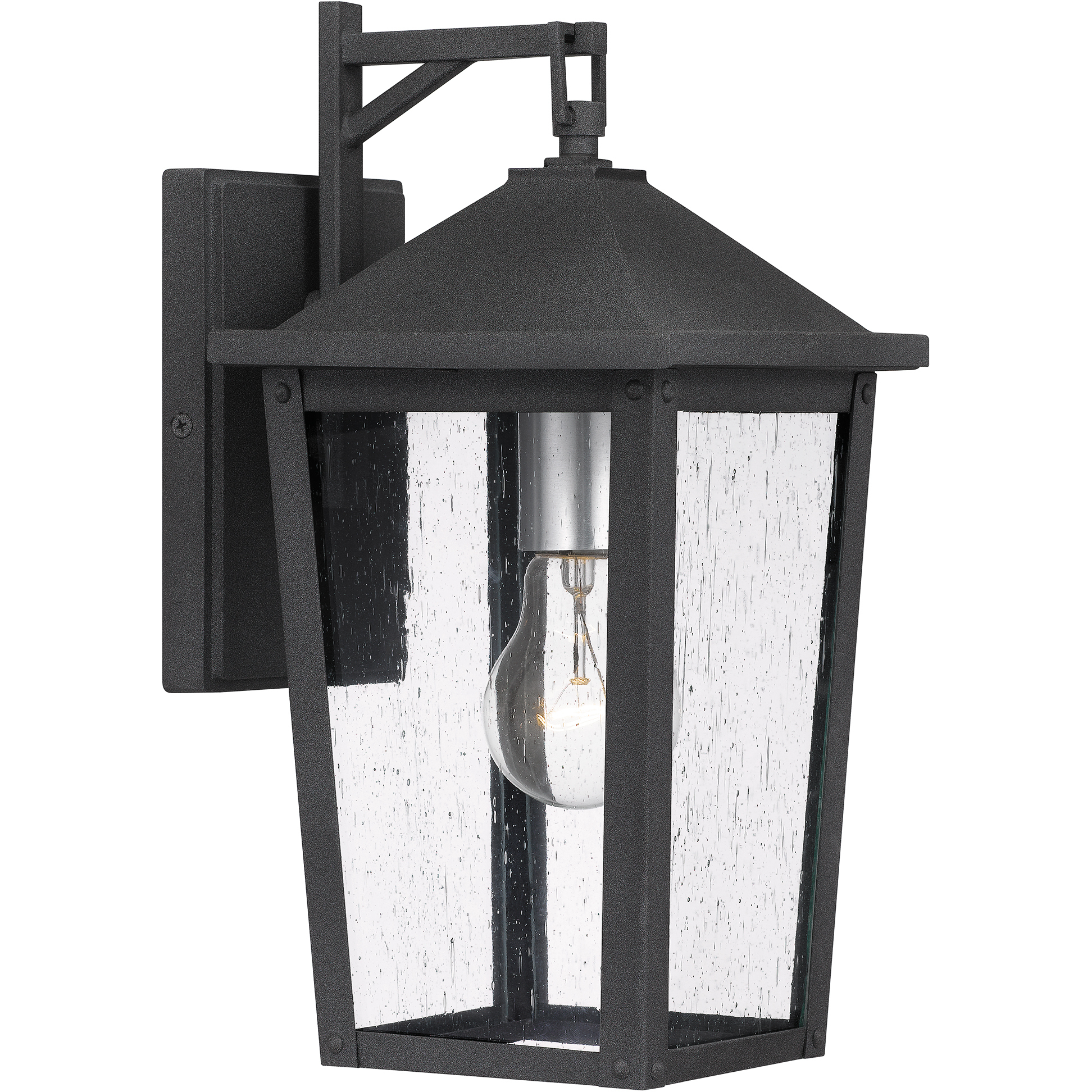 Quoizel Stoneleigh 1 Light 13 inch Mottled Black Outdoor Wall Lantern STNL8407MB - Open Box