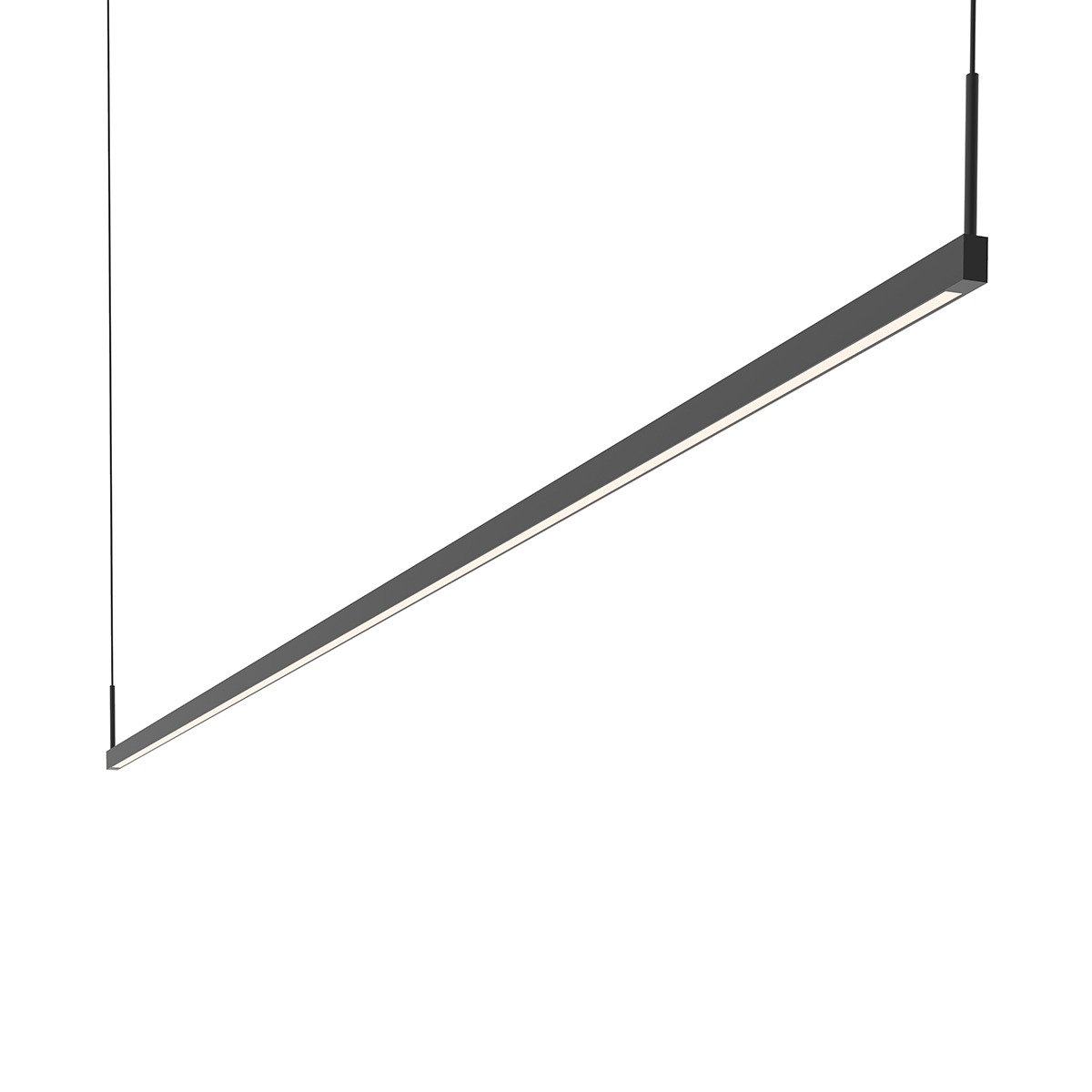 Thin-Line LED 96 inch Satin Black Pendant Ceiling Light