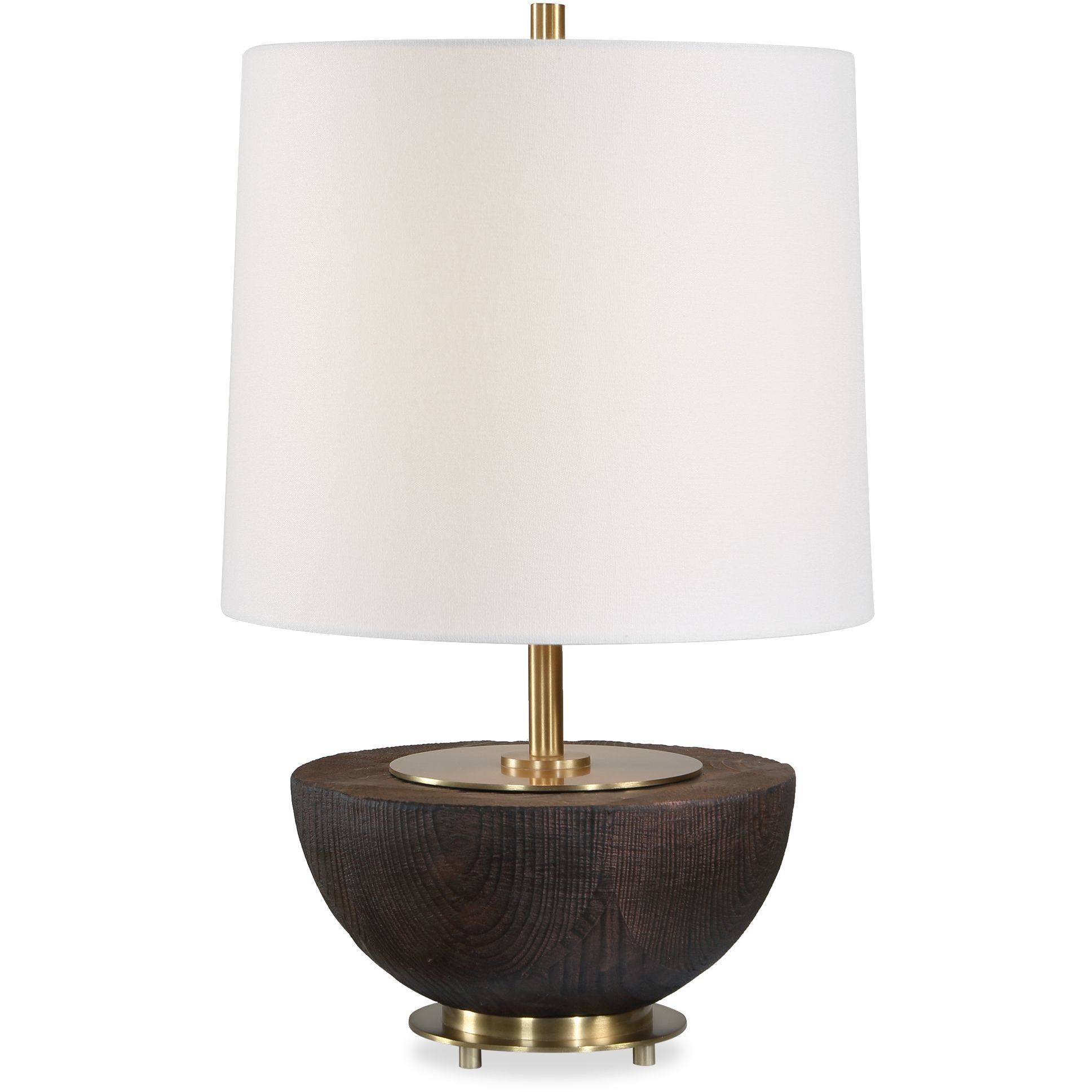 Kalo 22 inch 150 watt Antique Brass and Crisp White Table Lamp Portable Light