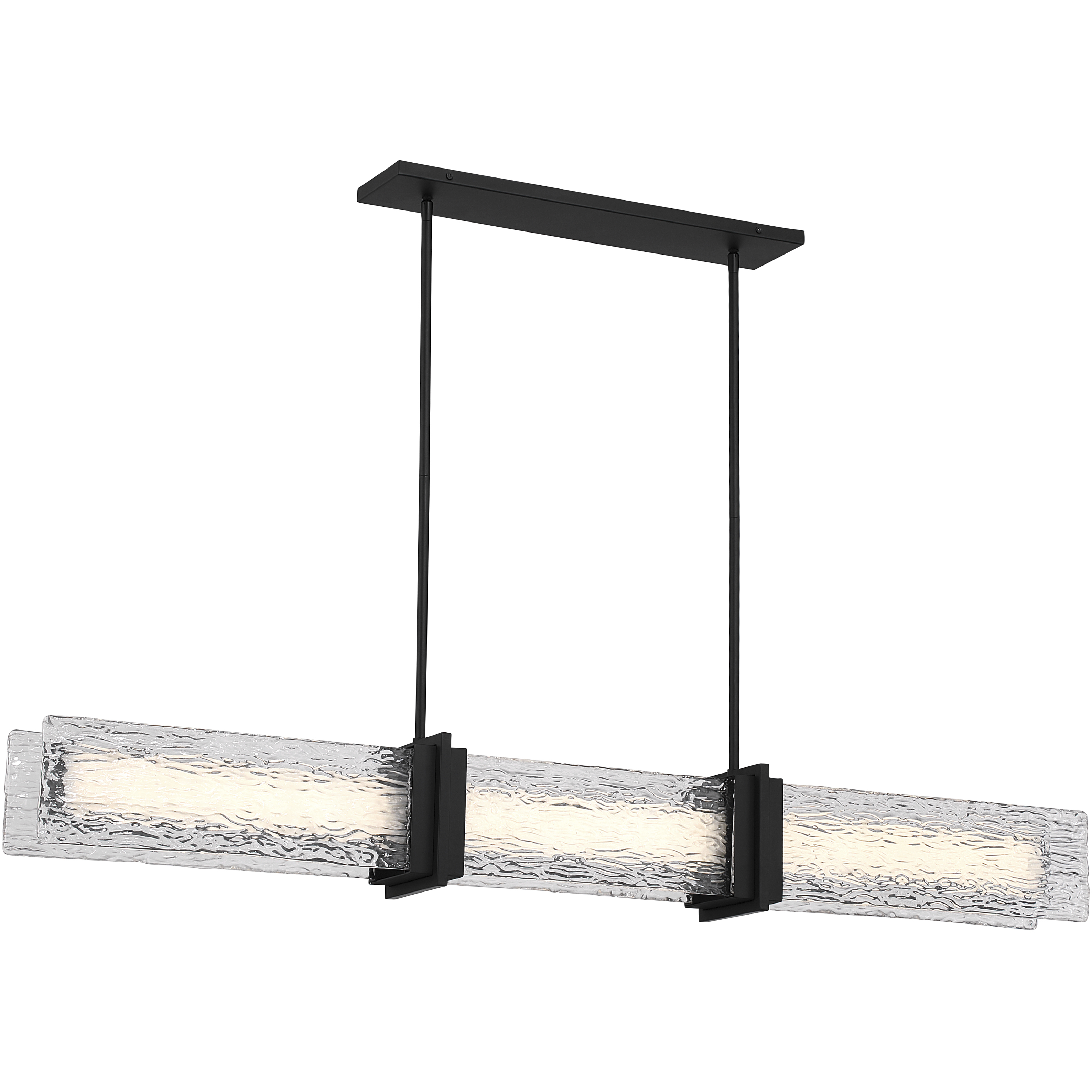 Lumina LED 52 inch Dark Matte Black Linear Chandelier Ceiling Light