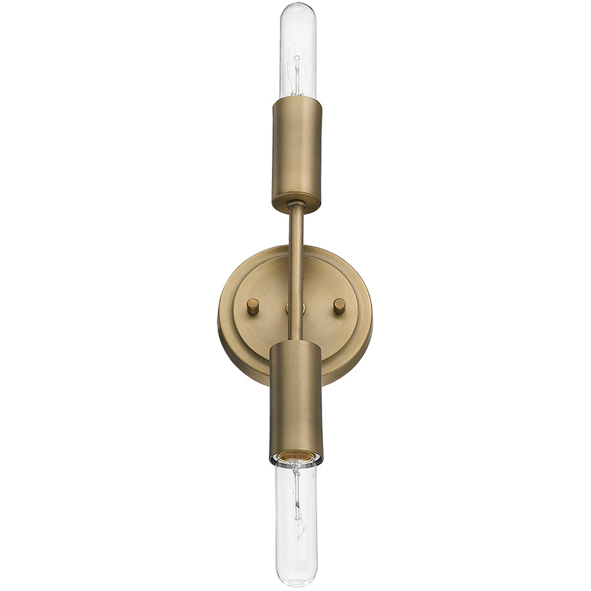 Perret 2 Light 12 inch Aged Brass Sconce Wall Light