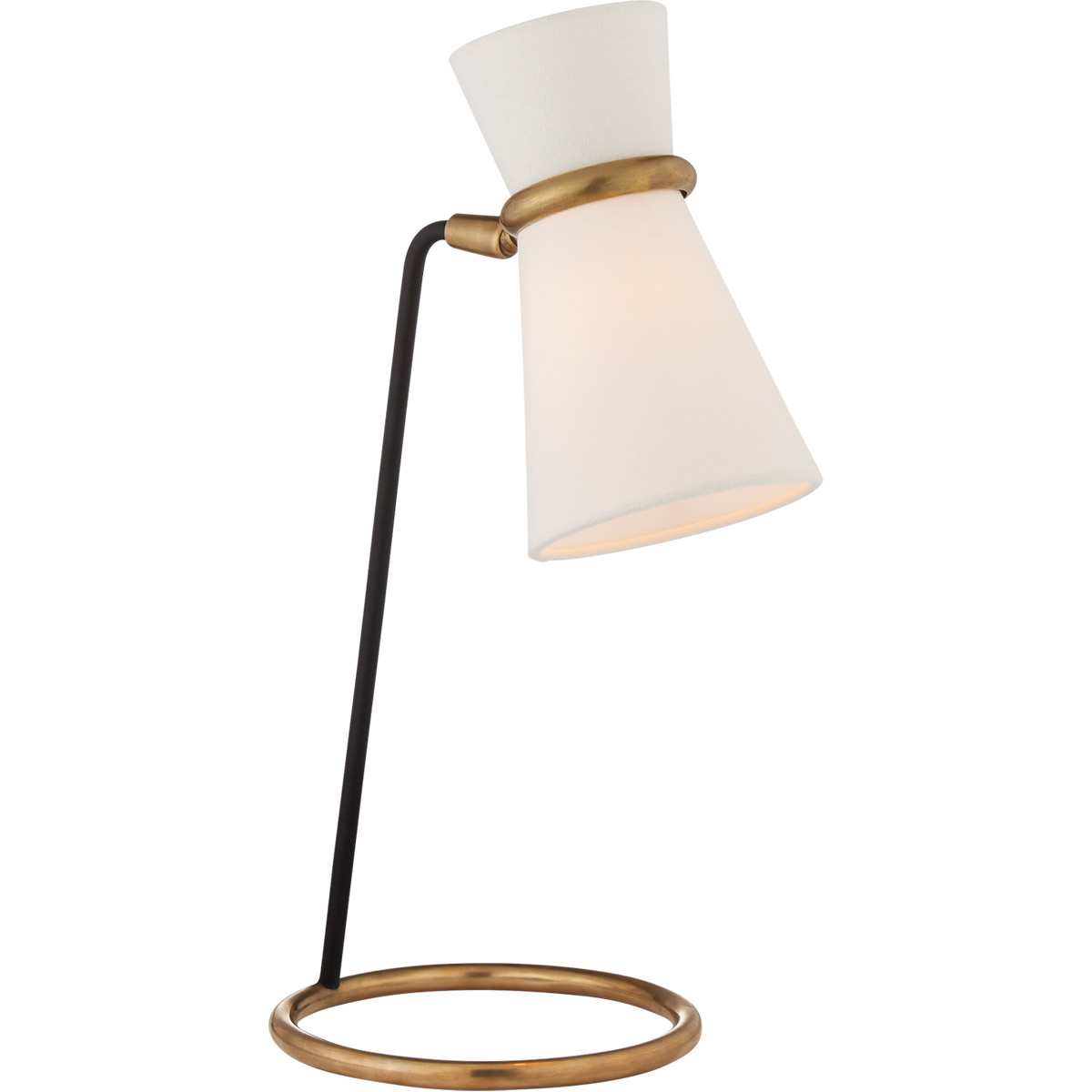 AERIN Clarkson 17 inch 40 watt Black and Brass Table Lamp Portable Light