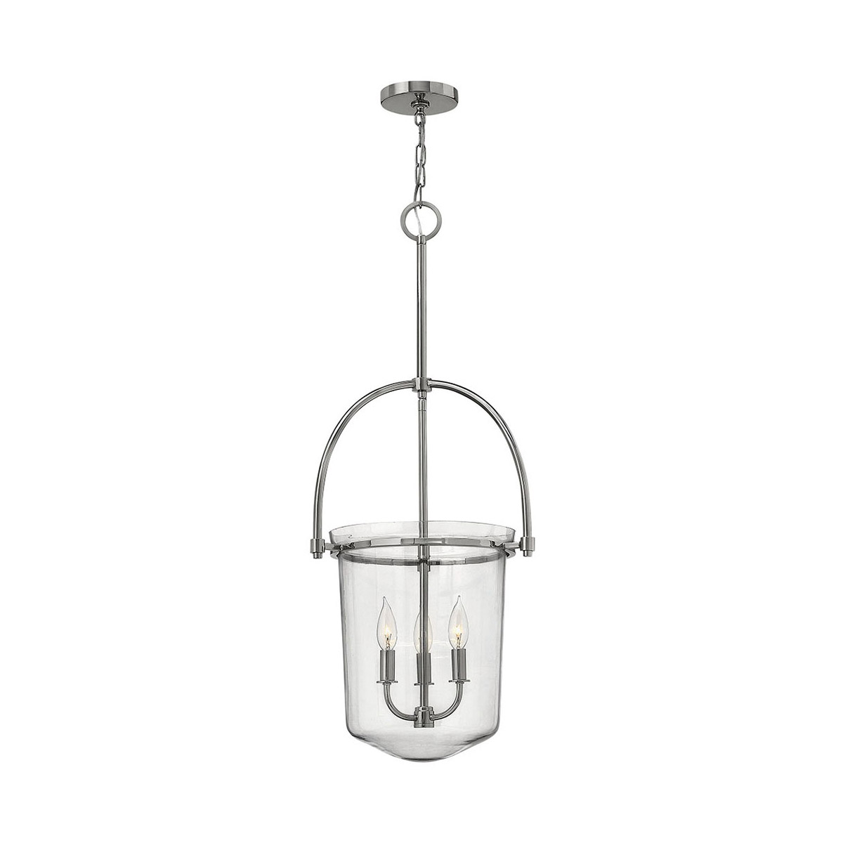 Clancy 3 Light 15.5 inch Polished Nickel Foyer Light Ceiling Light
