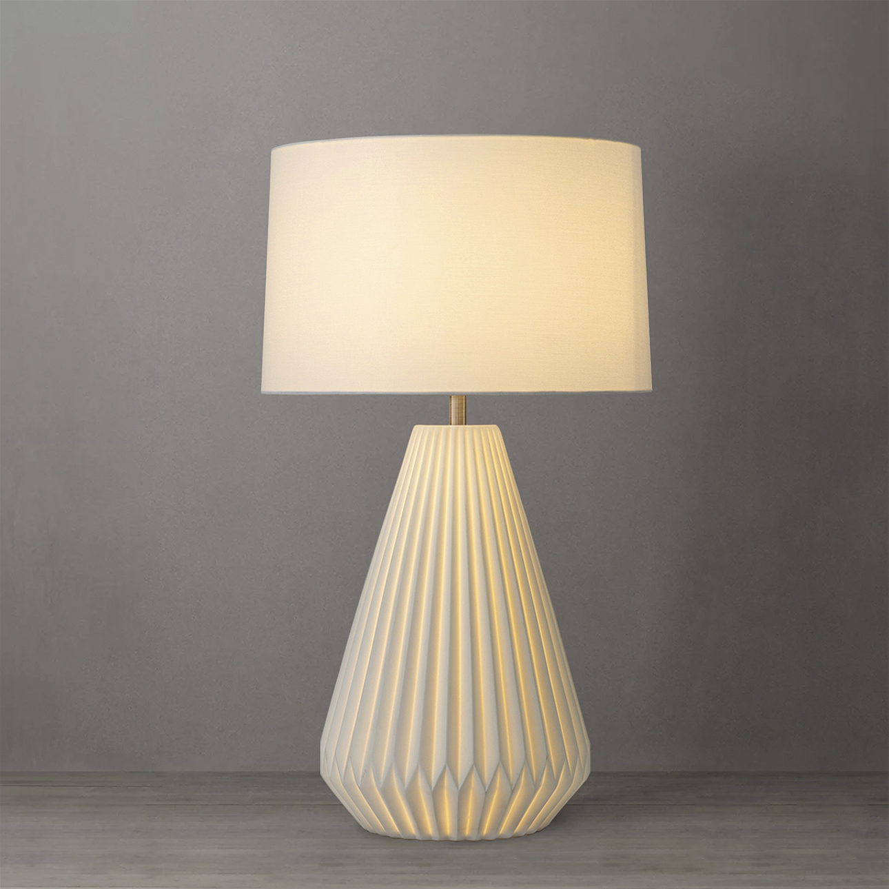 Concord 30 inch 9 watt Walnut and White with Weathered Brass Table Lamp Portable Light