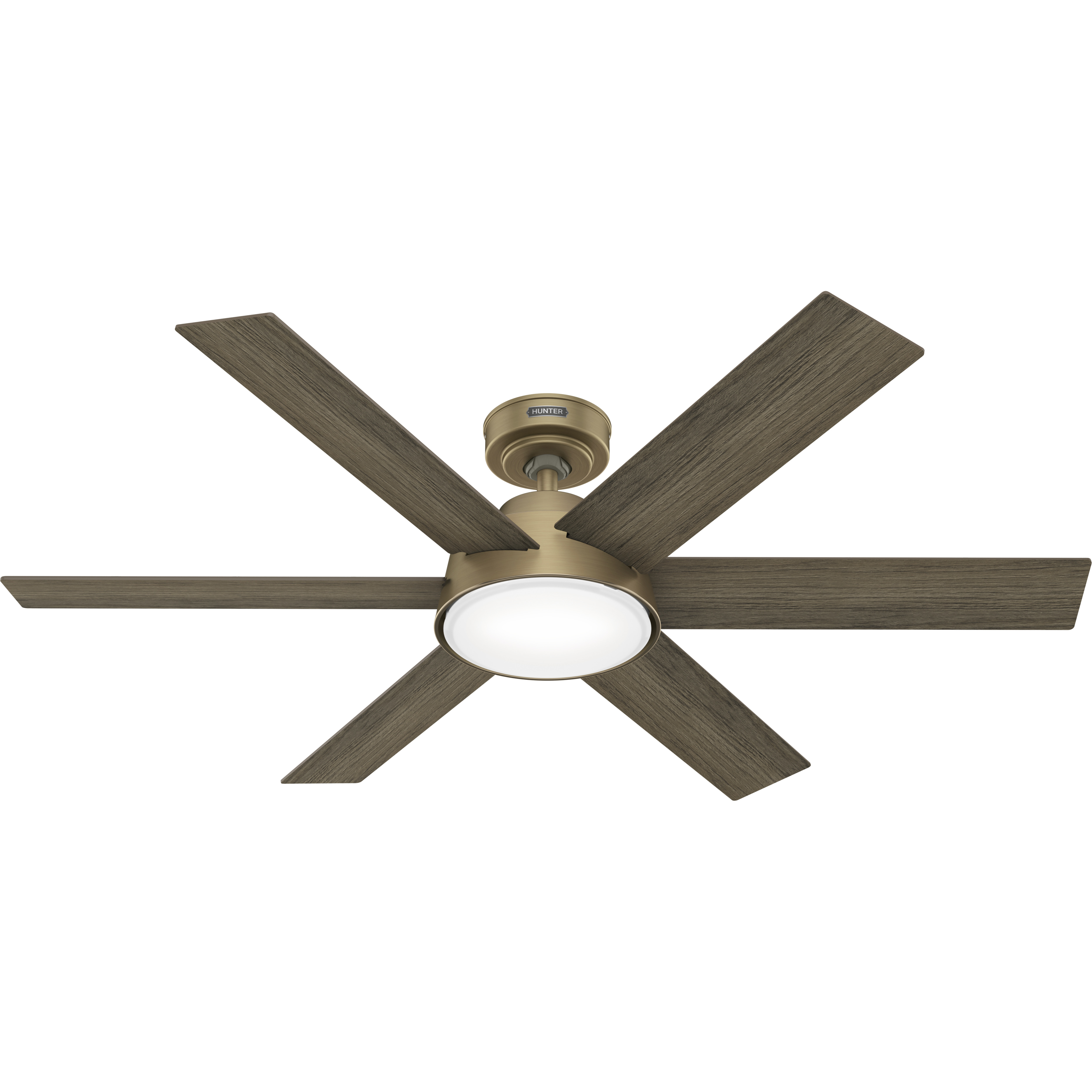 Hunter Fan 51852 Donatella 52 inch Burnished Brass with Warm Grey