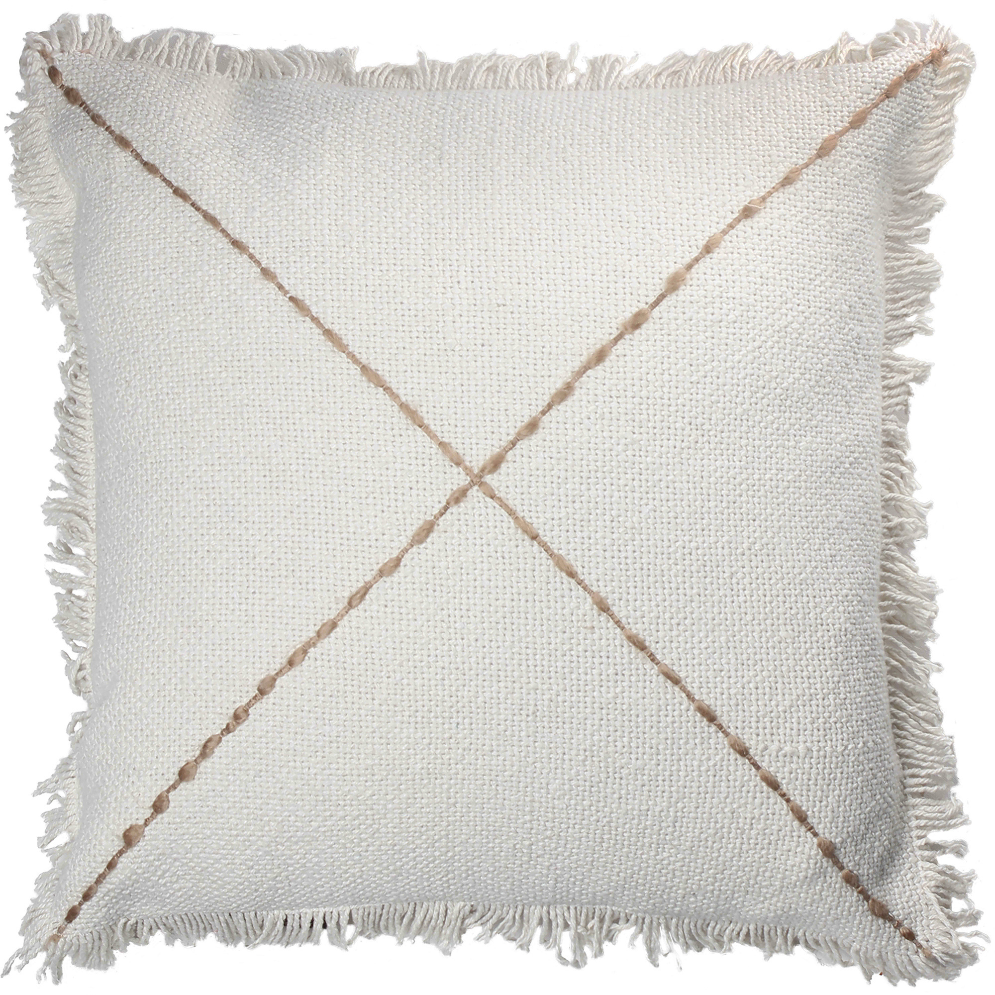 Bulgaria 22 inch Ivory and Pink Indoor Pillow